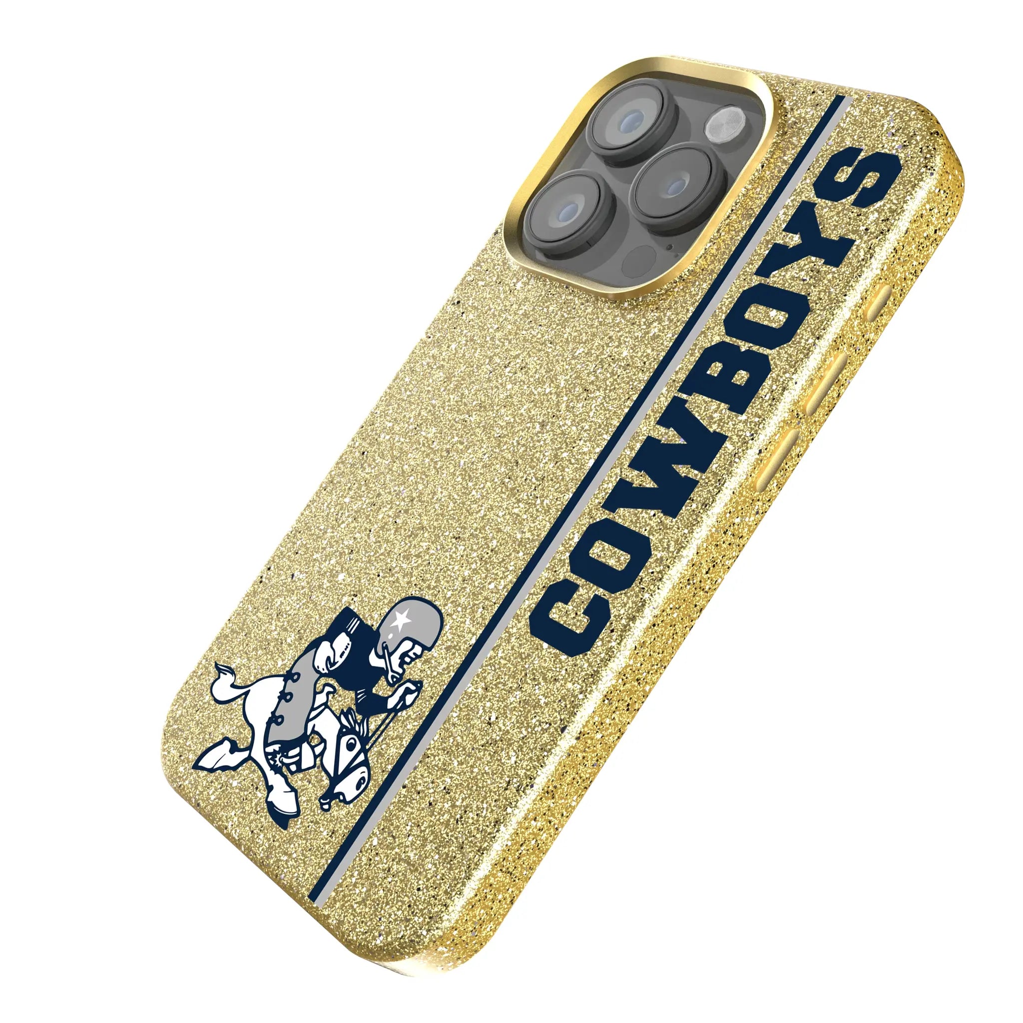 Dallas Cowboys 1966-1969 Historic Collection Sidebar iPhone Bling Phone Case for Apple iPhone - Isometric View