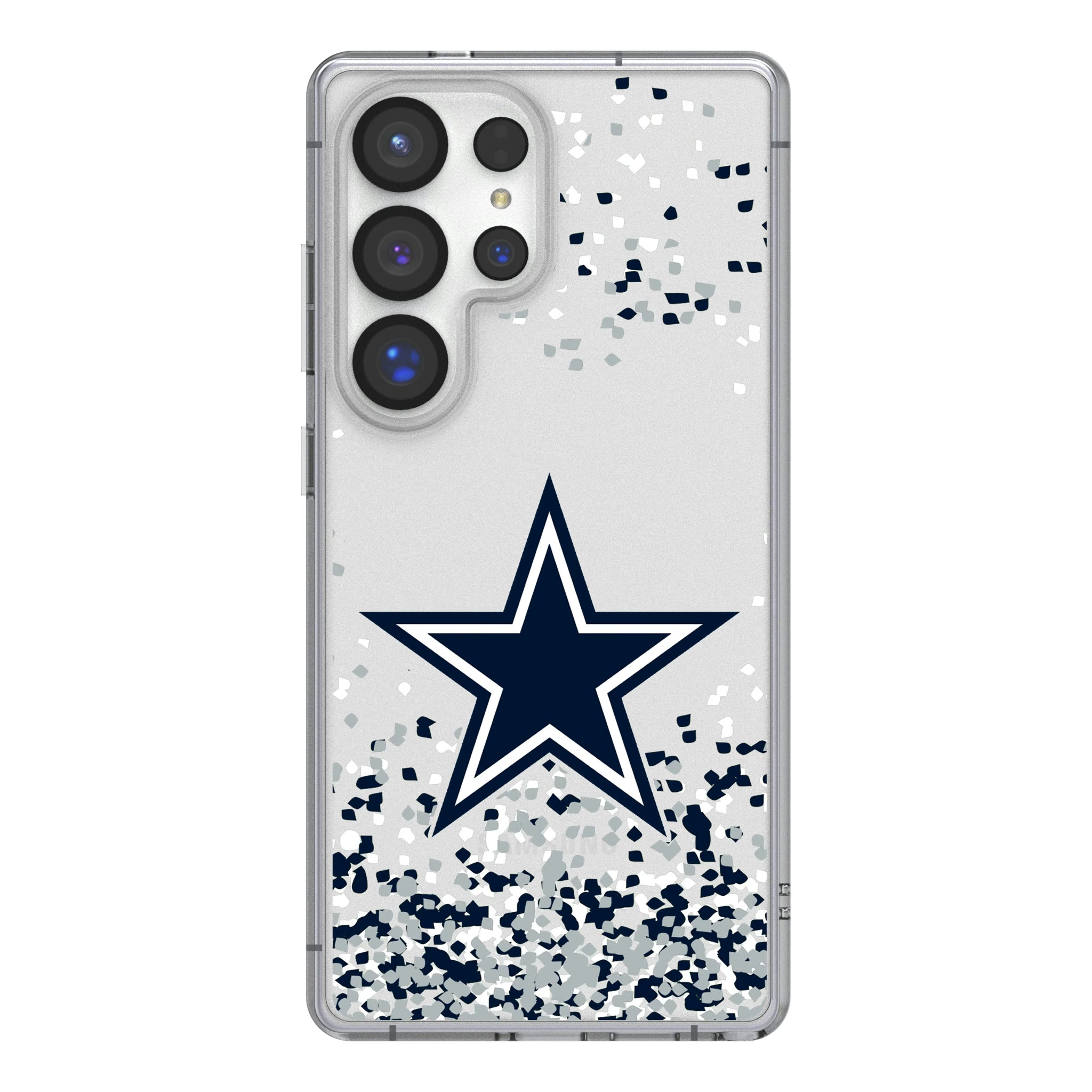 Dallas Cowboys Confetti Galaxy Clear Phone Case for Samsung Galaxy