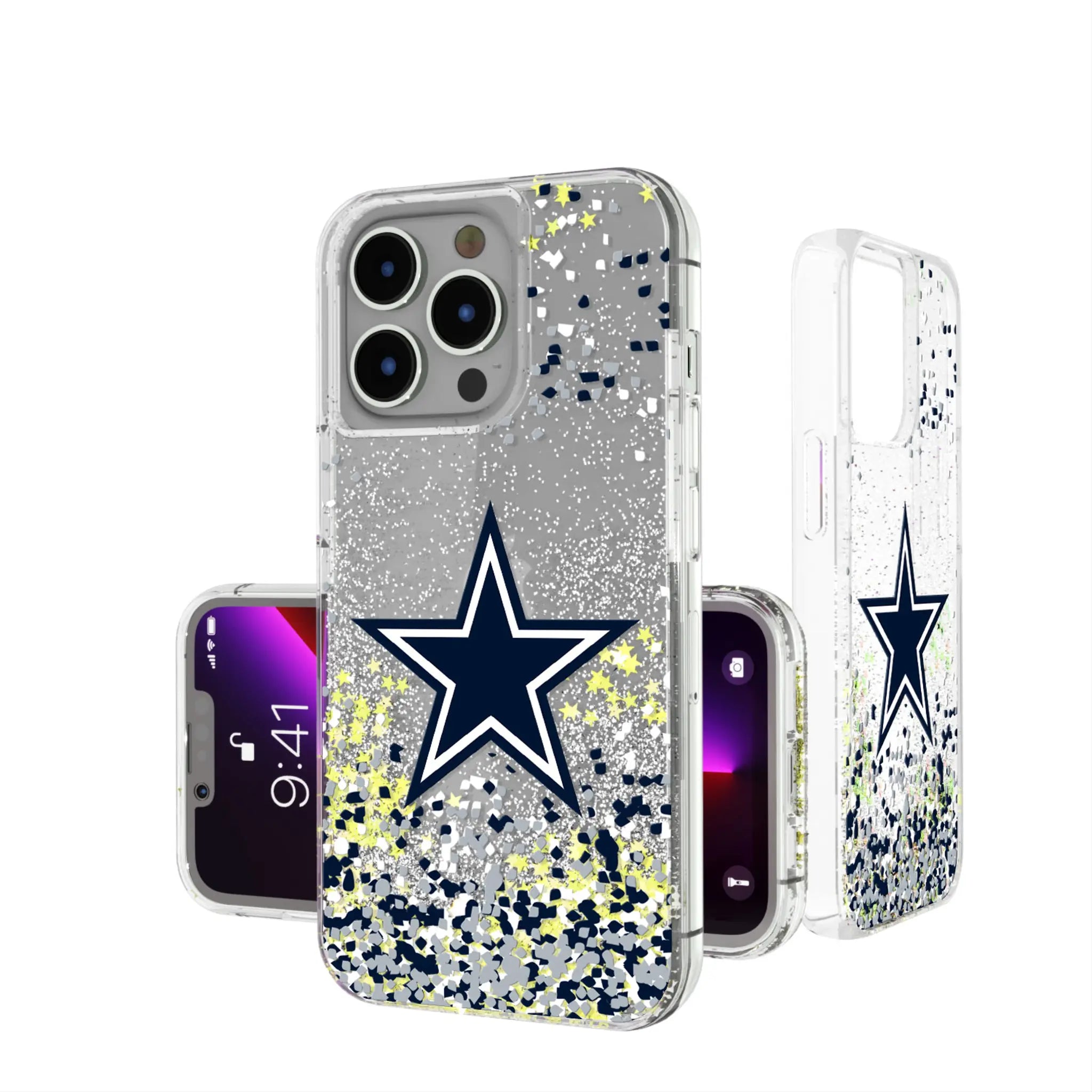 Dallas Cowboys Confetti iPhone Glitter Phone Case for Apple iPhone