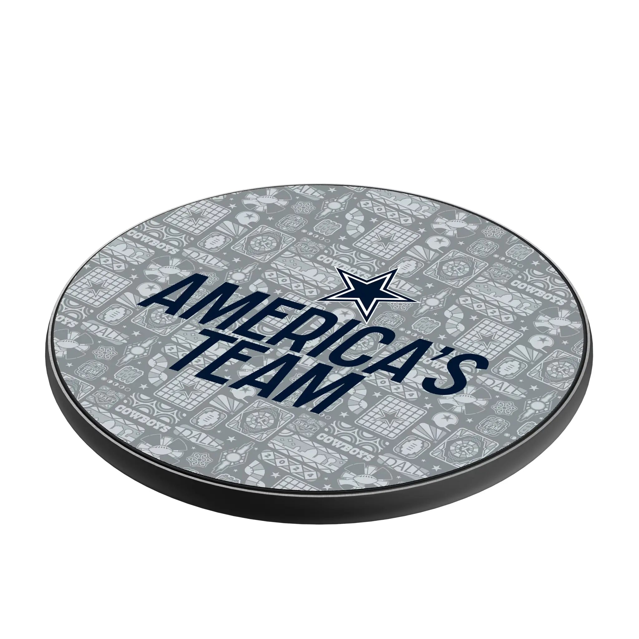 Dallas Cowboys Deco 15-Watt Wireless Charger - Isometric View