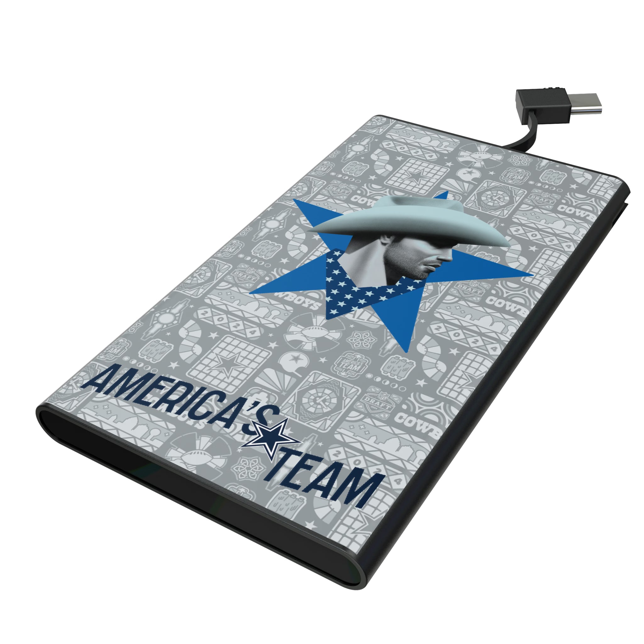 Dallas Cowboys Deco 5000mAh Flat Powerbank