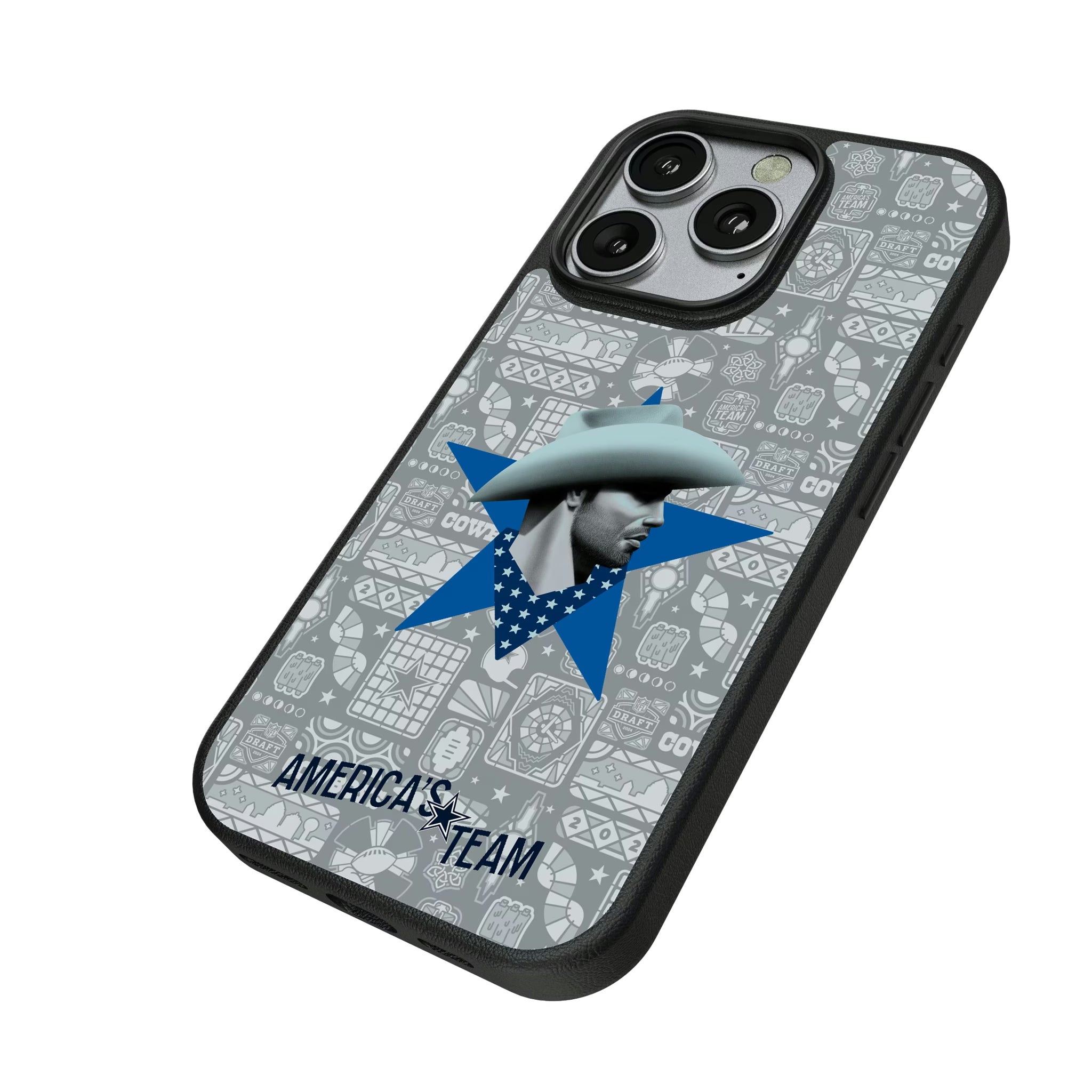 Dallas Cowboys Deco iPhone MagSafe Compatible Phone Case for Apple iPhone - Isometric View