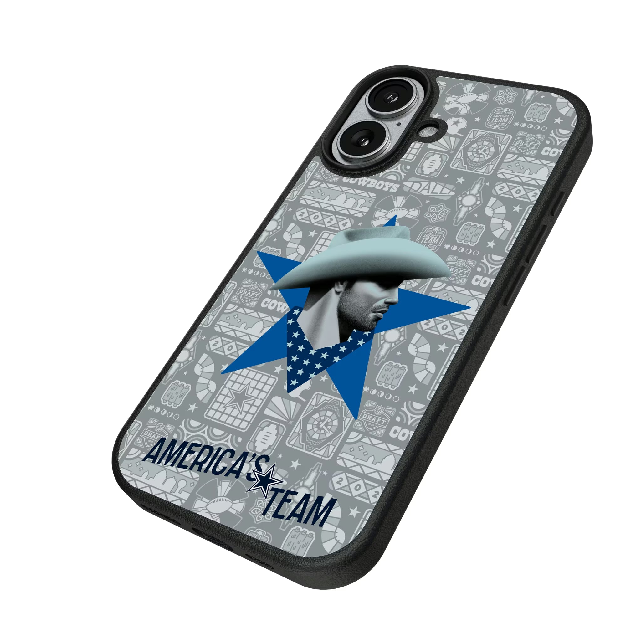 Dallas Cowboys Deco iPhone MagSafe Compatible Phone Case for Apple iPhone - Isometric View#Device_iPhone 17