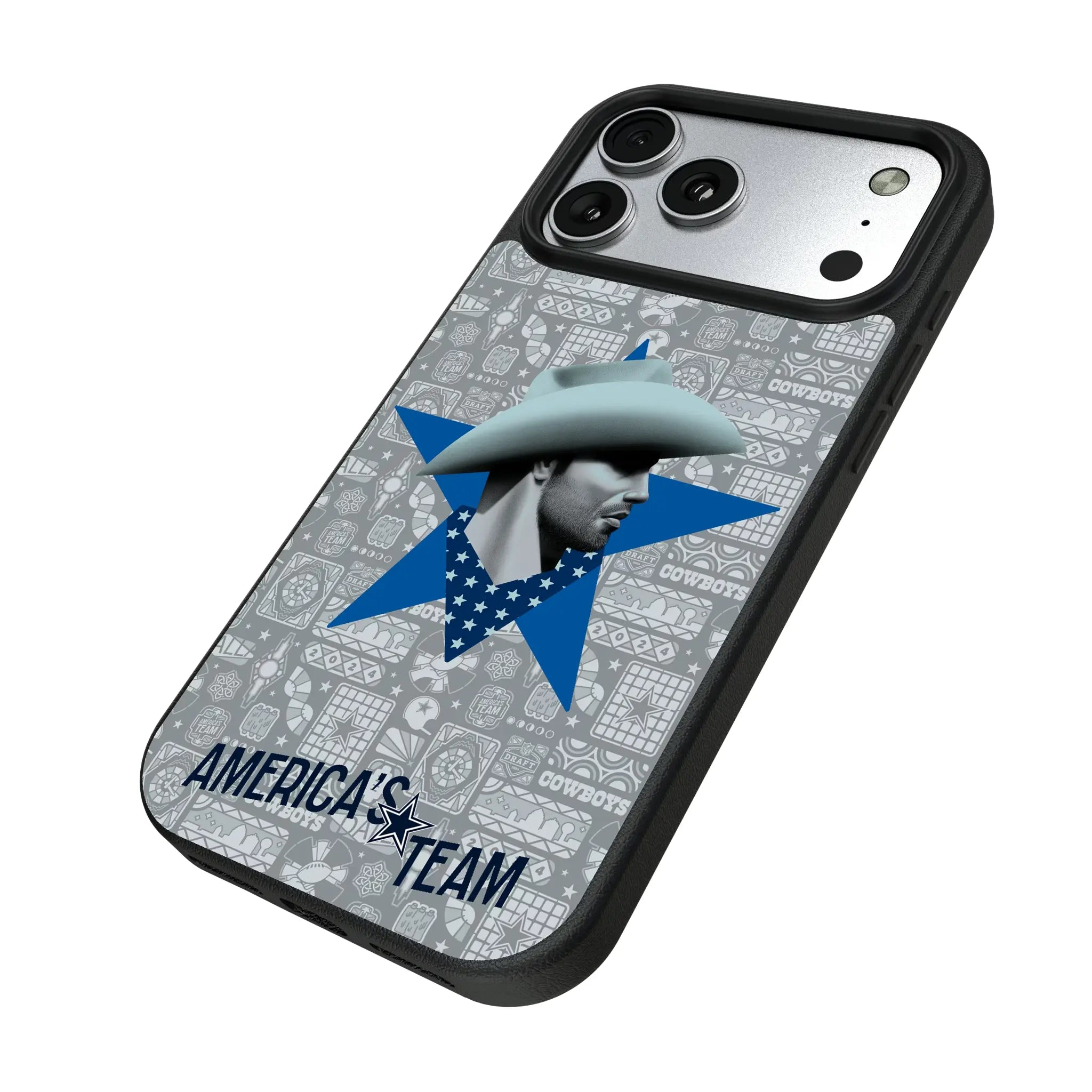 Dallas Cowboys Deco iPhone MagSafe Compatible Phone Case for Apple iPhone - Isometric View#Device_iPhone 17 Pro Max