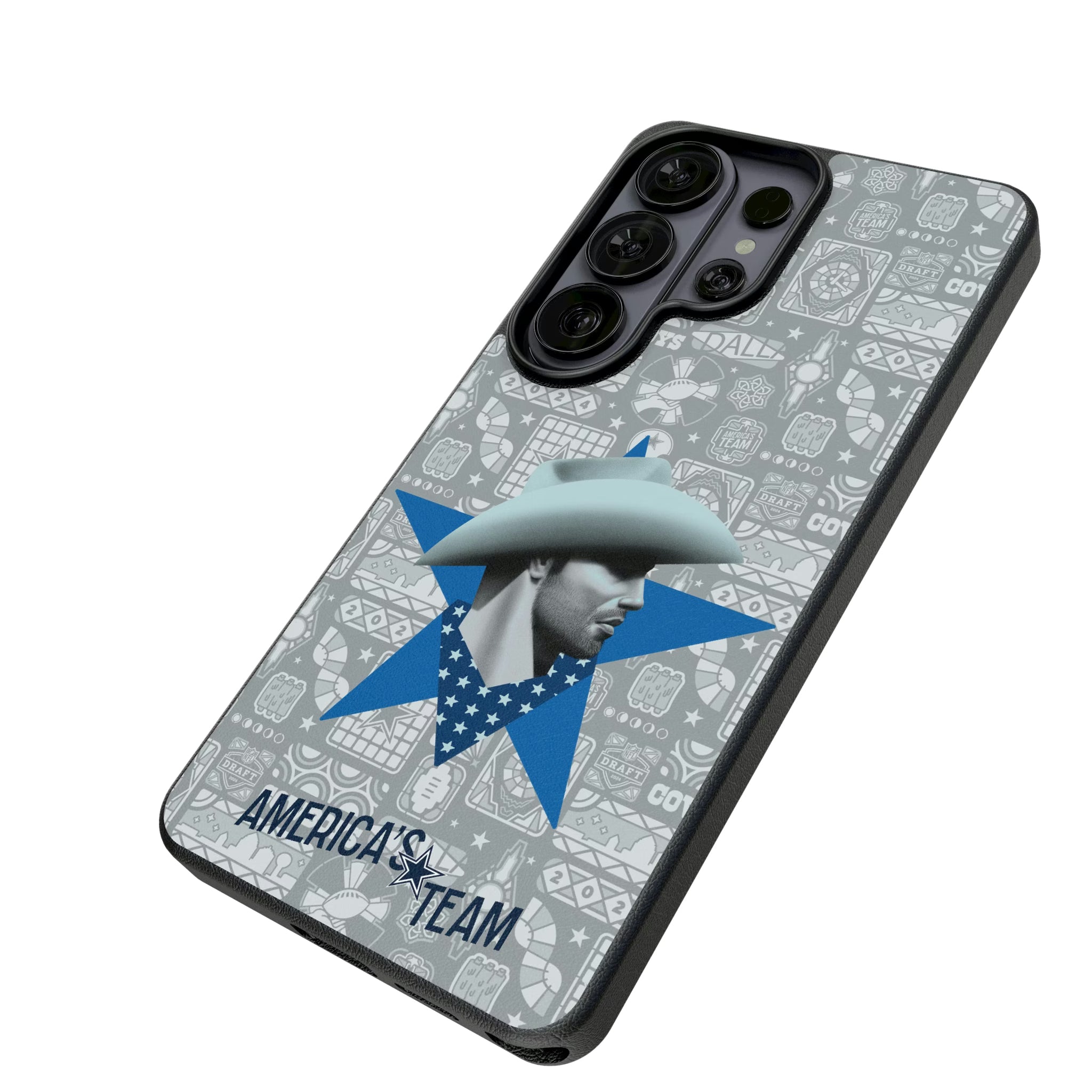 Dallas Cowboys Deco Galaxy MagSafe Compatible Phone Case for Samsung Galaxy - Isometric View