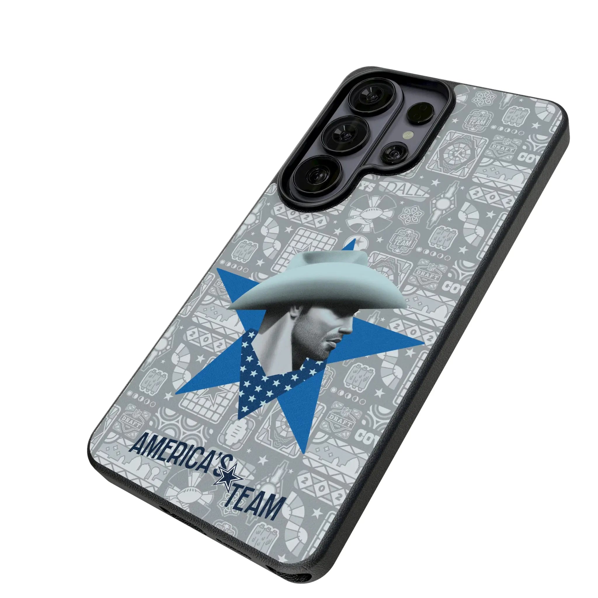 Dallas Cowboys Deco Galaxy MagSafe Compatible Phone Case for Samsung Galaxy - Isometric View#Device_Galaxy S26 Ultra