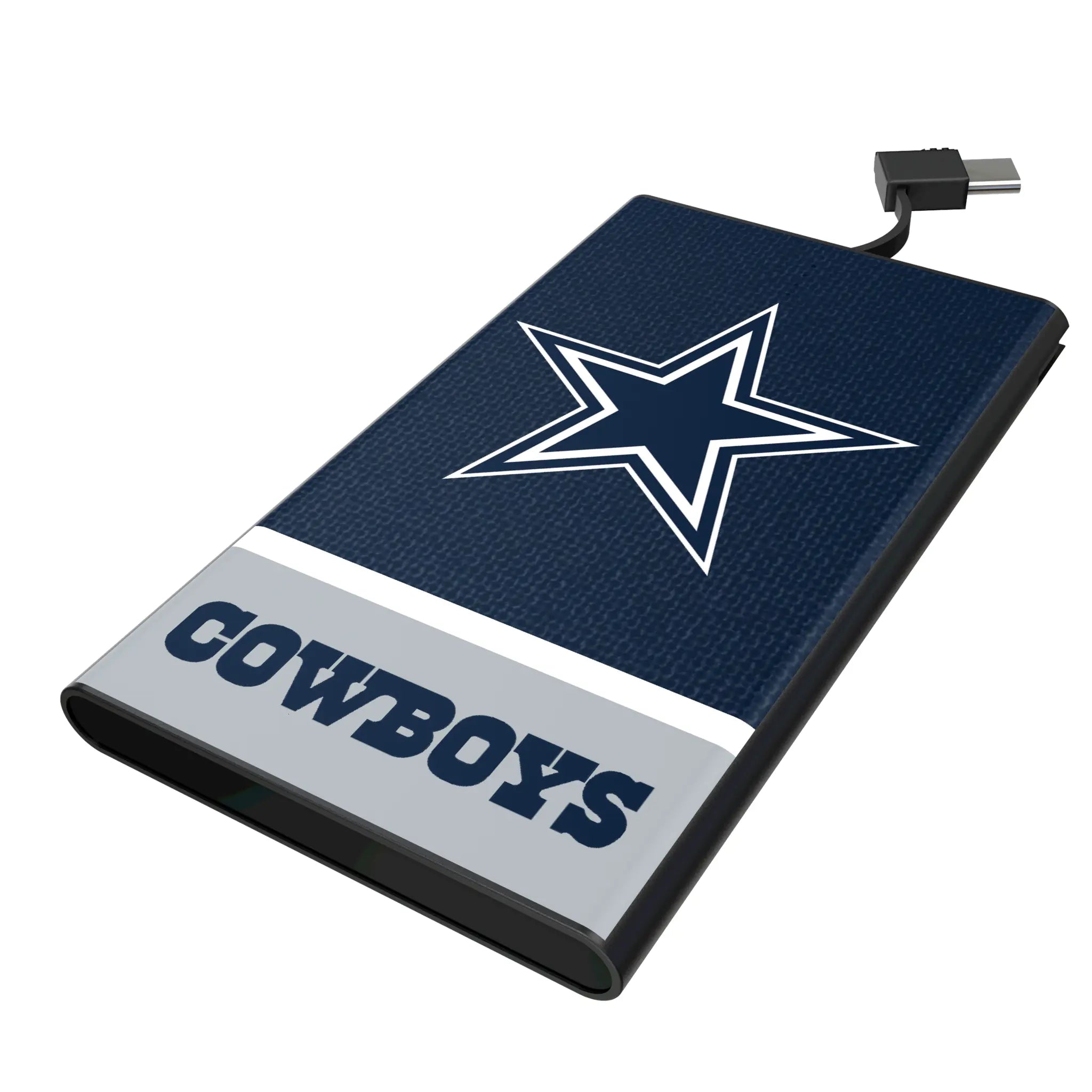 Dallas Cowboys Endzone Solid 5000mAh Flat Power Bank