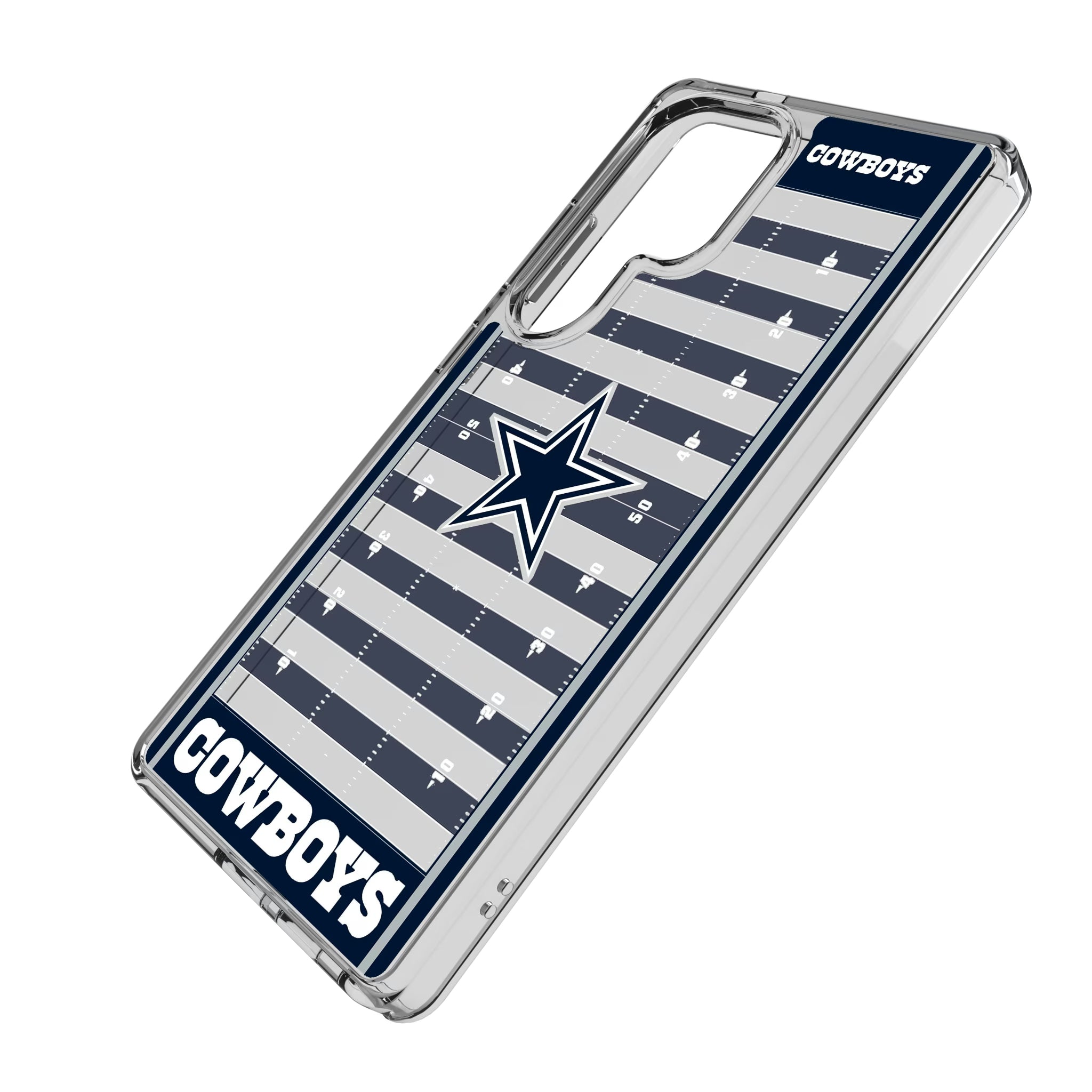 Dallas Cowboys Field Galaxy Clear Phone Case for Samsung Galaxy - Isometric View