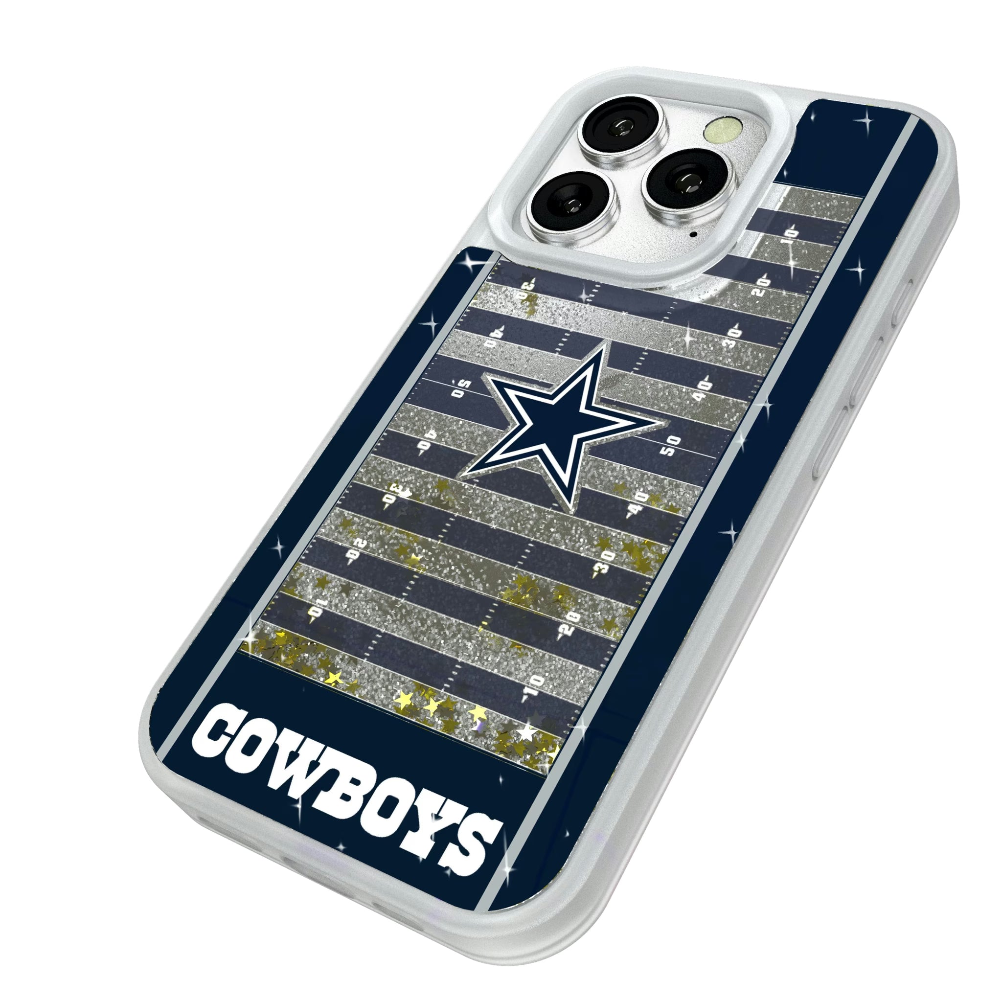 Dallas Cowboys Field iPhone Glitter Phone Case for Apple iPhone - Isometric View#Device_iPhone 16 Pro