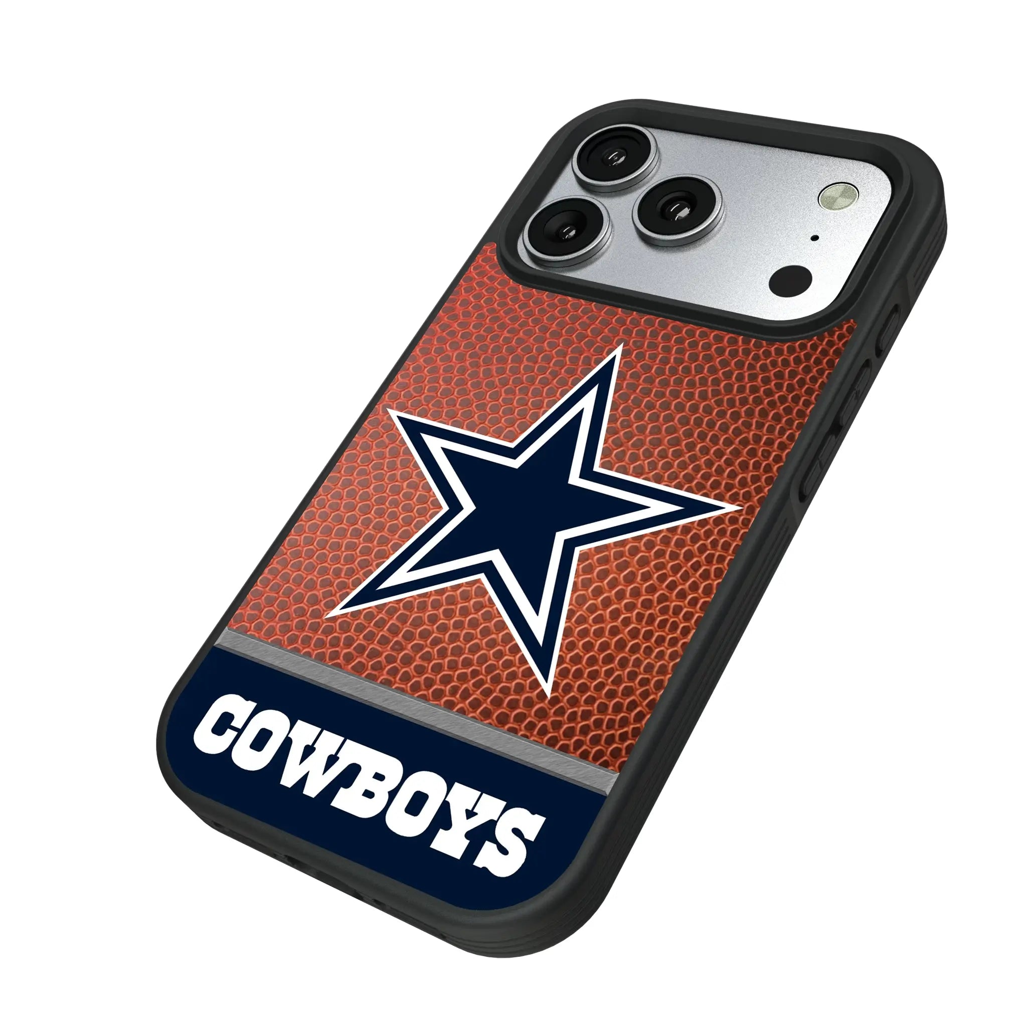 Dallas Cowboys Football Wordmark iPhone Bump Phone Case for Apple iPhone - Isometric View#Device_iPhone 17 Pro