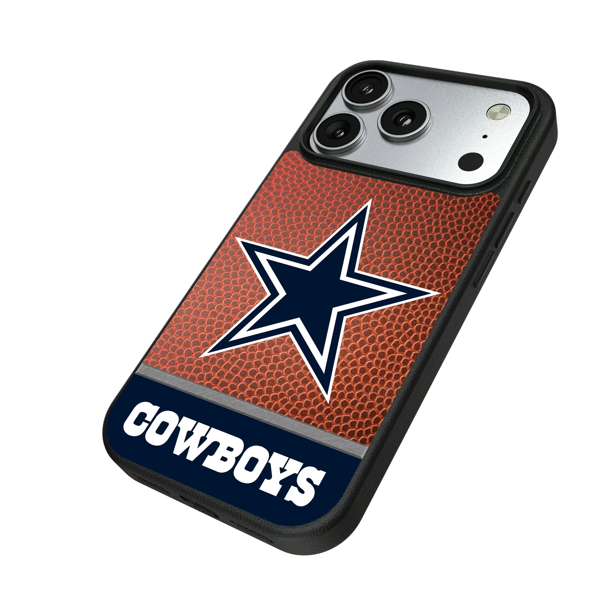 Dallas Cowboys Football Wordmark iPhone MagSafe Compatible Phone Case for Apple iPhone - Isometric View#Device_iPhone 17 Pro