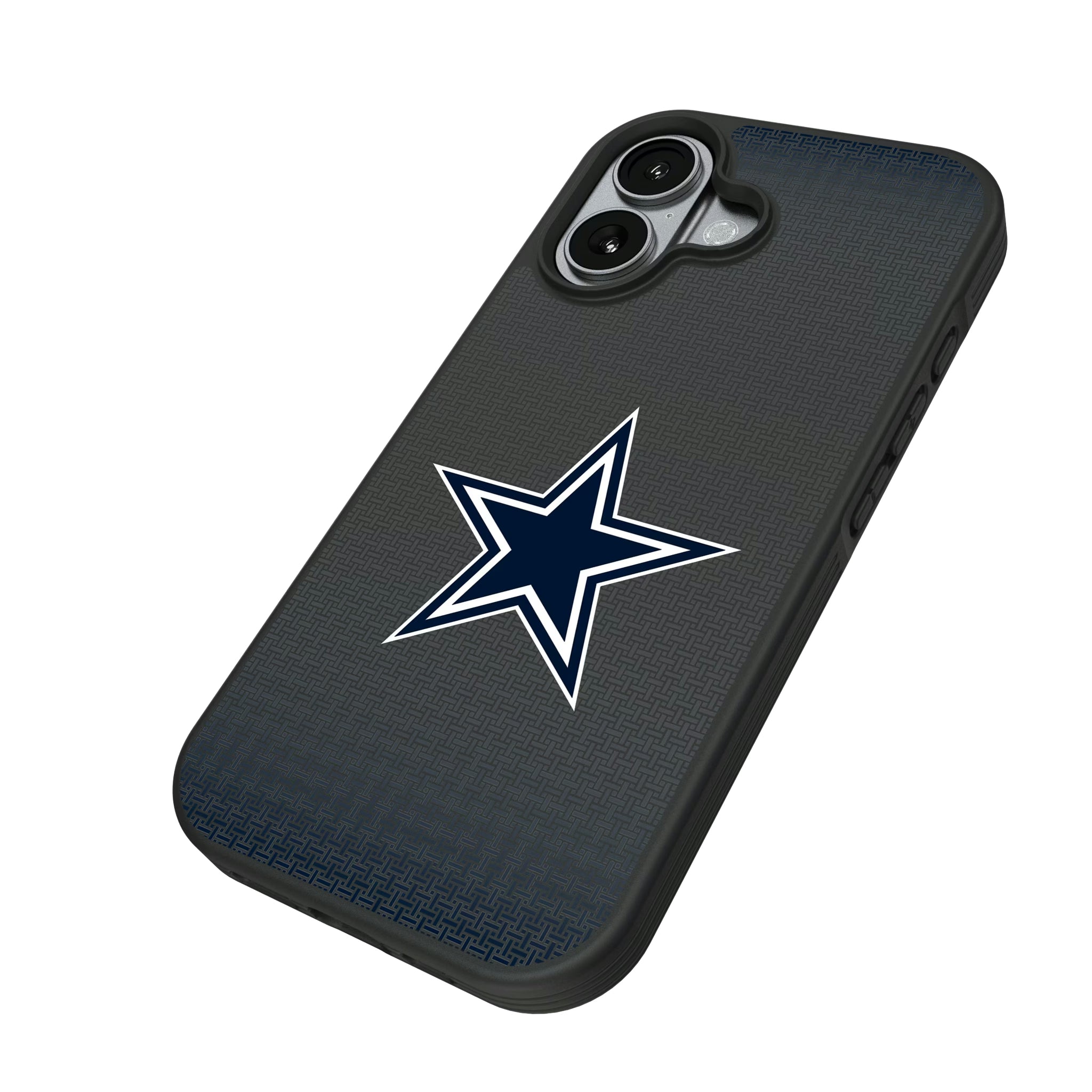 Dallas Cowboys Linen iPhone Bump Phone Case for Apple iPhone - Isometric View#Device_iPhone 17