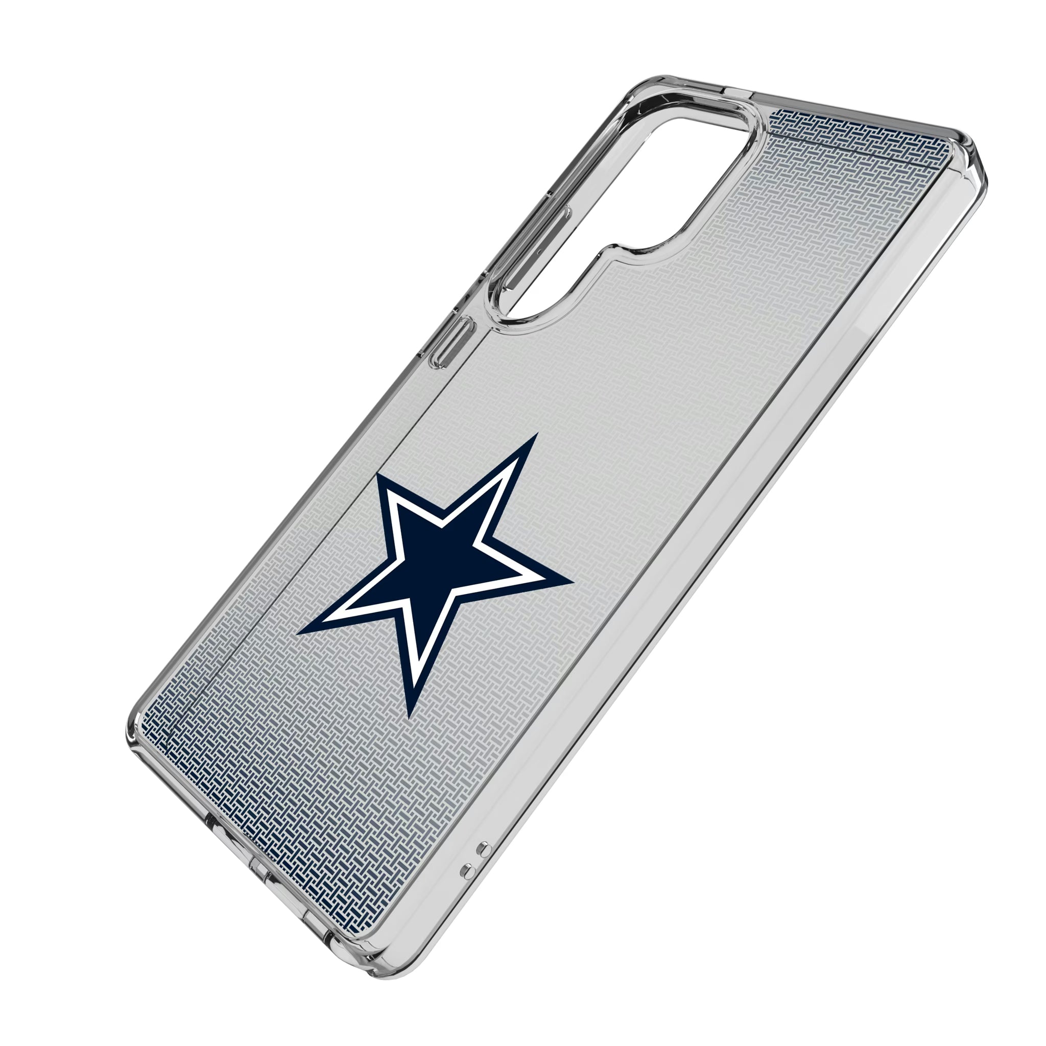 Dallas Cowboys Linen Galaxy Clear Phone Case for Samsung Galaxy - Isometric View
