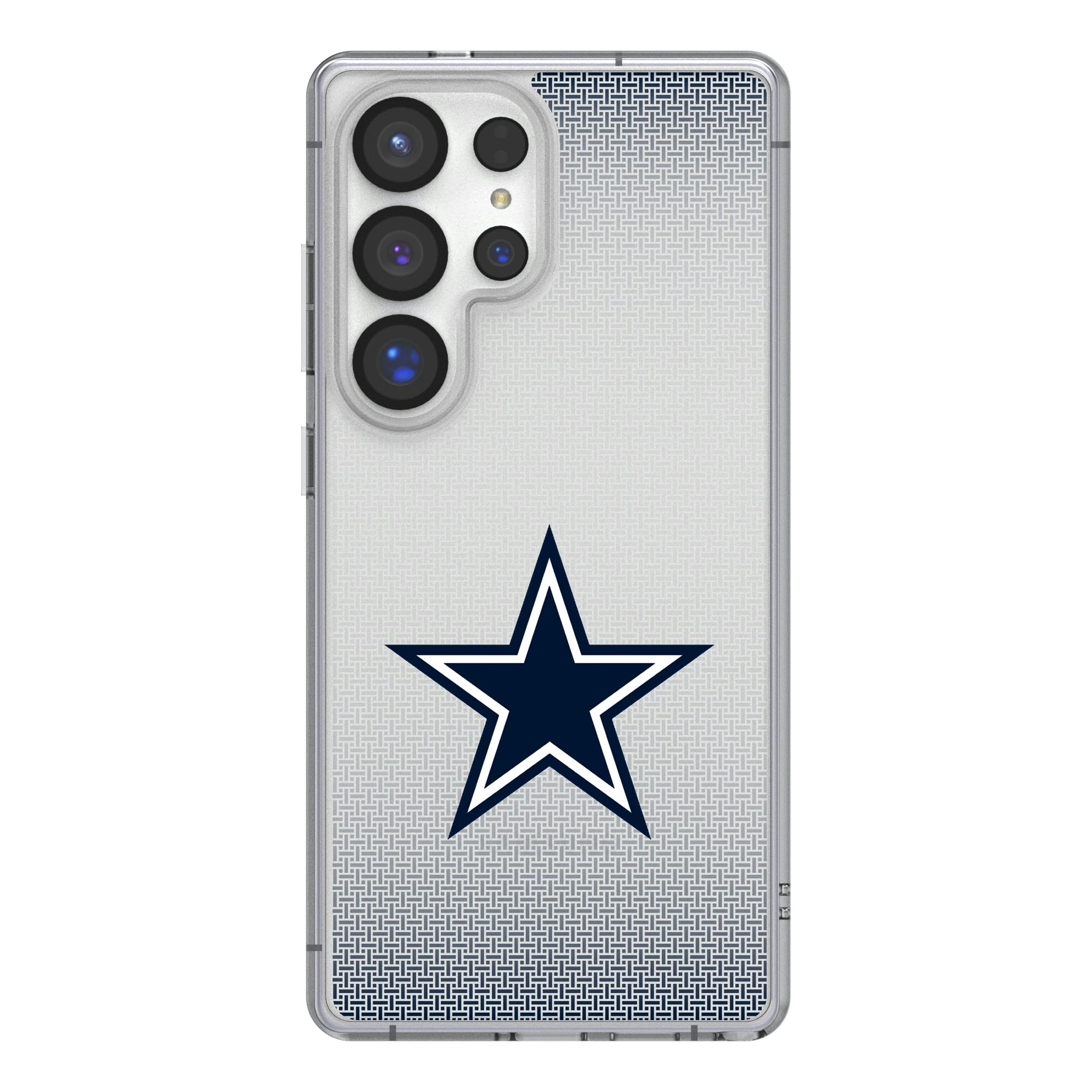 Dallas Cowboys Linen Galaxy Clear Phone Case for Samsung Galaxy