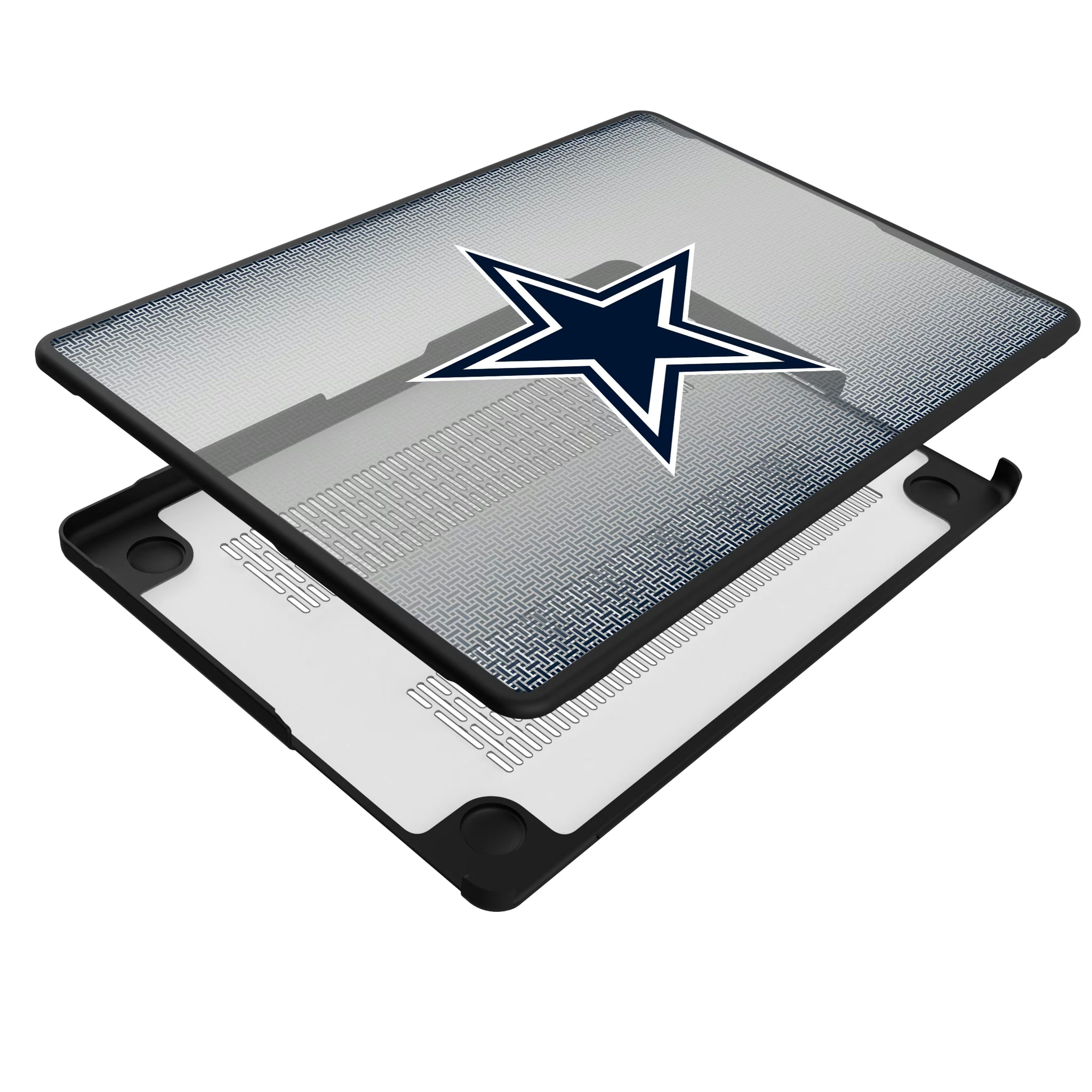 Dallas Cowboys Linen MacBook Laptop Case for Apple MacBook - Isometric View#Device_MacBook Pro (14-inch, 2021) / MacBook Pro (14-inch, 2023) / MacBook Pro (14-inch, 2024)