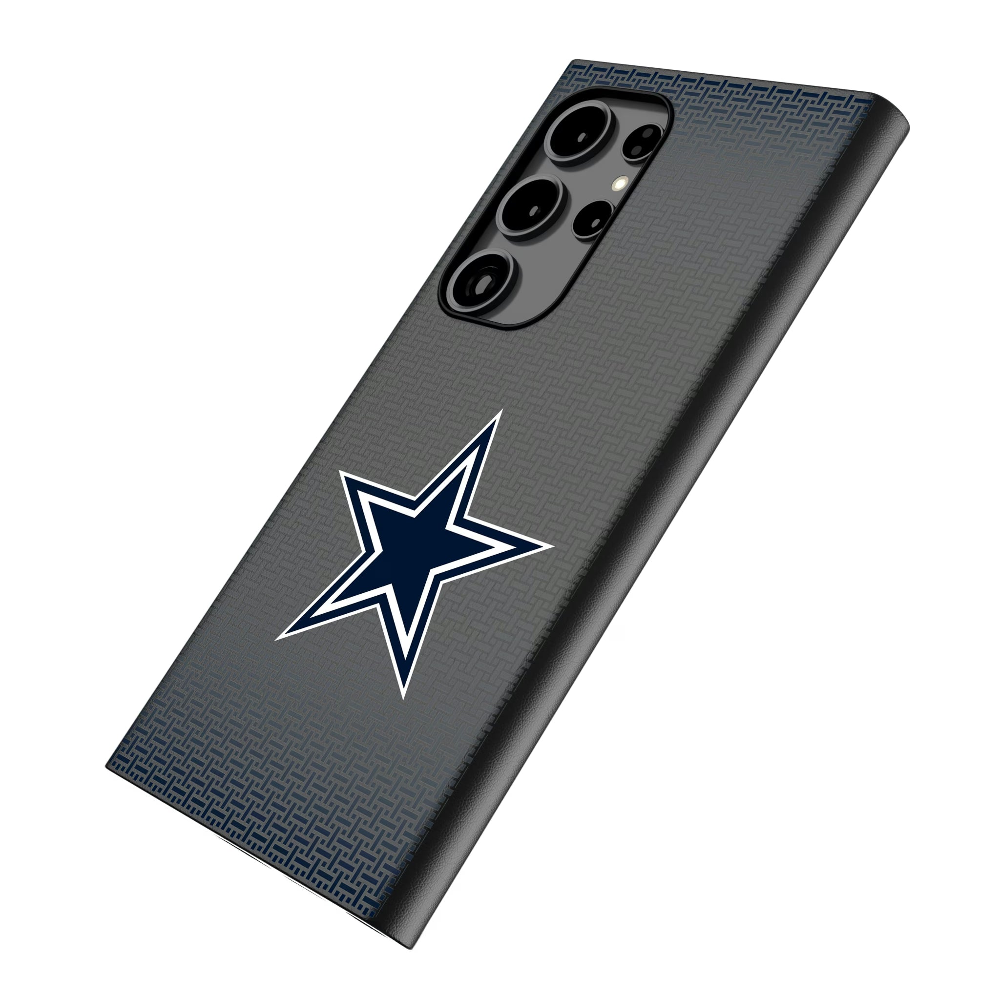 Dallas Cowboys Linen Galaxy MagSafe Compatible Phone Case for Samsung Galaxy - Isometric View