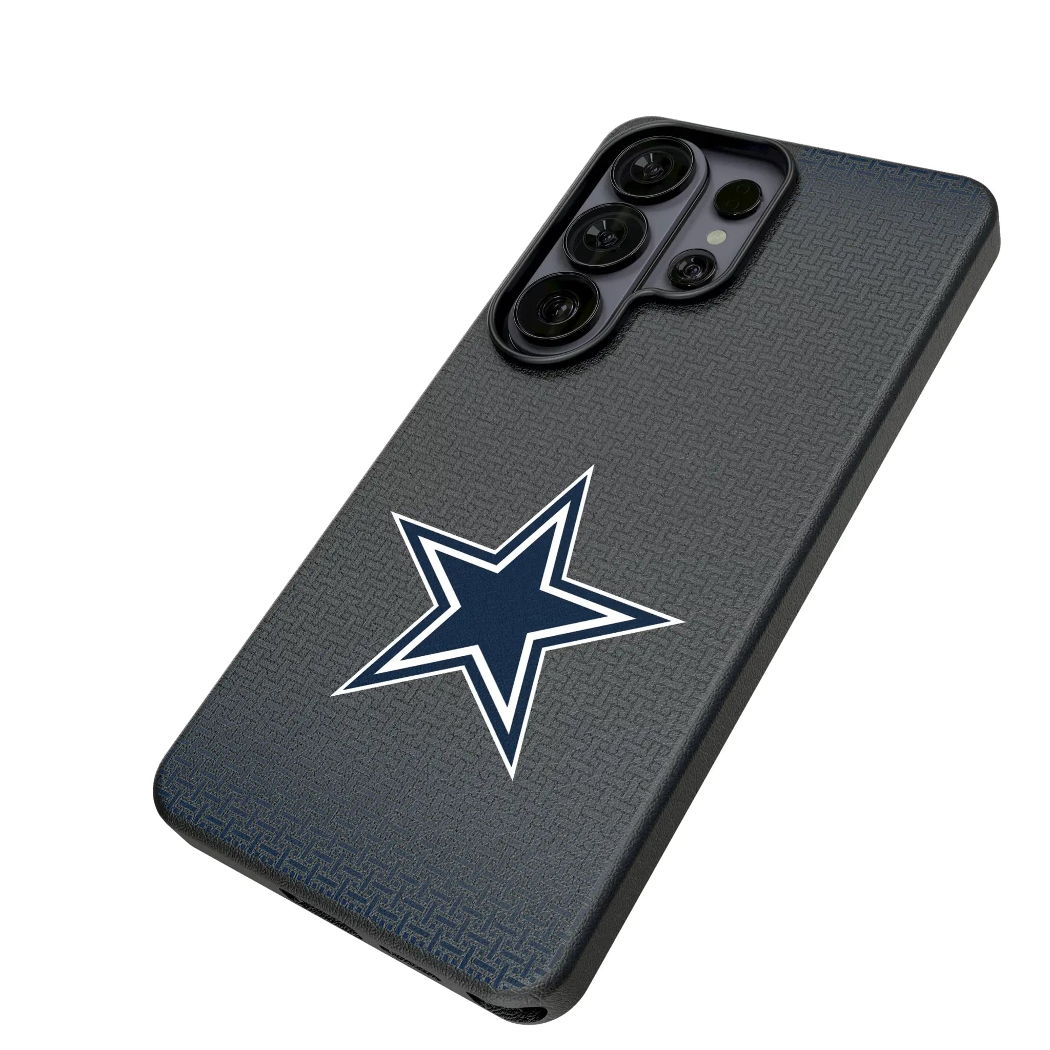 Dallas Cowboys Linen Galaxy MagSafe Compatible Phone Case for Samsung Galaxy - Isometric View#Device_Galaxy S26 Ultra