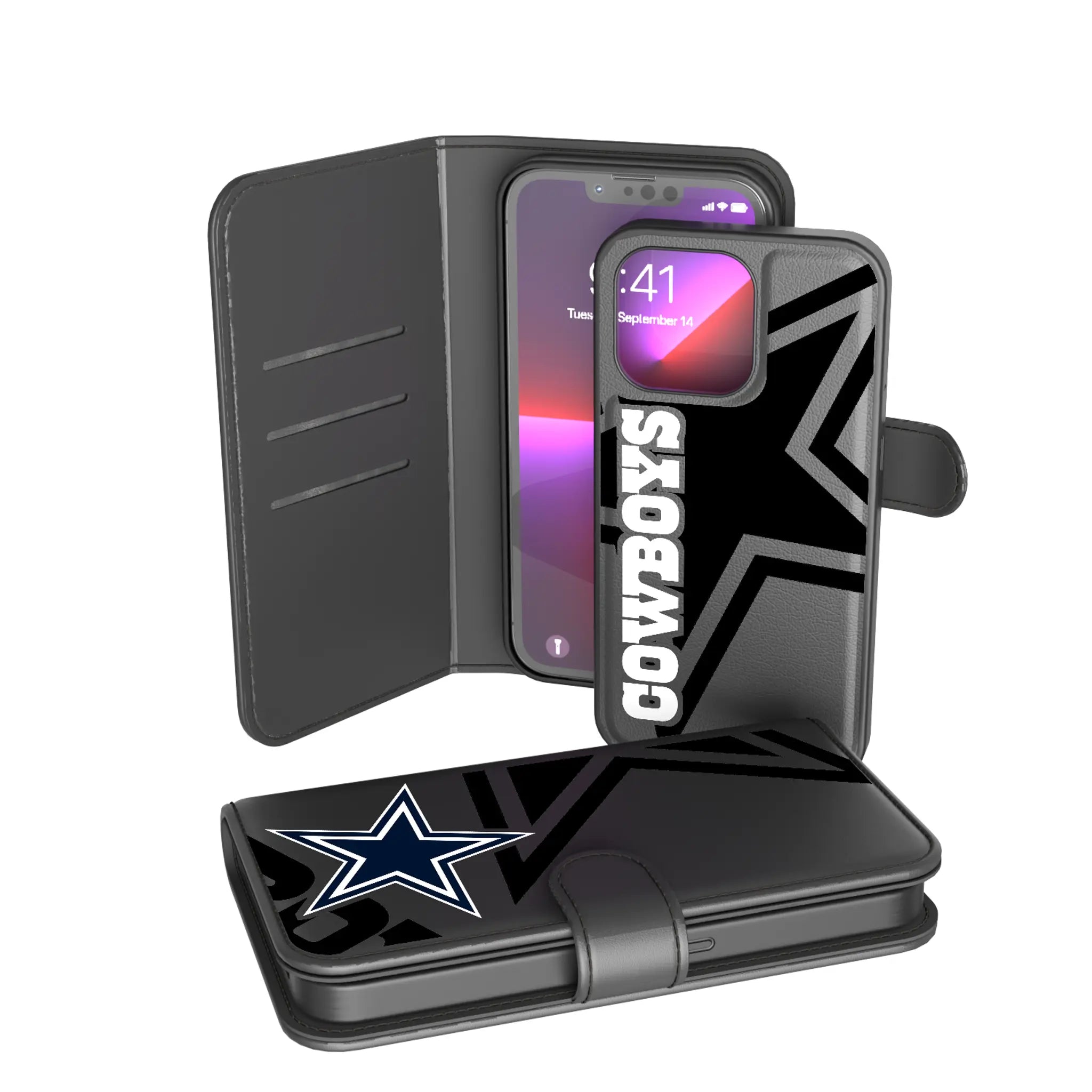 Dallas Cowboys Monocolor Tilt iPhone Wallet Phone Case for Apple iPhone