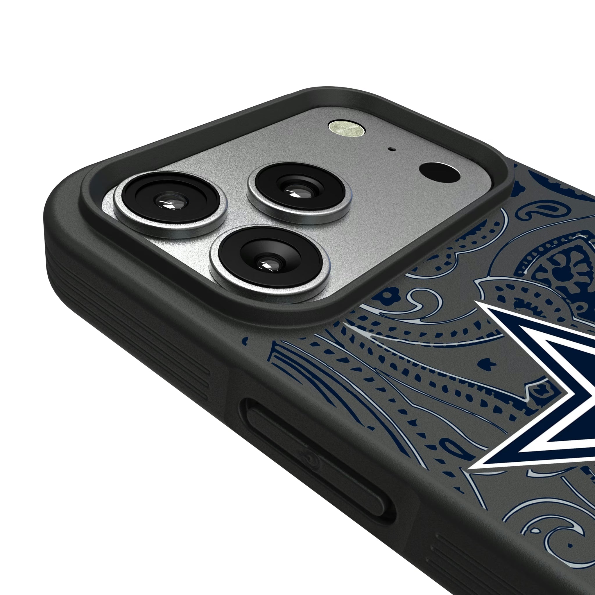 Dallas Cowboys Paisley iPhone Bump Phone Case for Apple iPhone - Detail#Device_iPhone 17 Pro