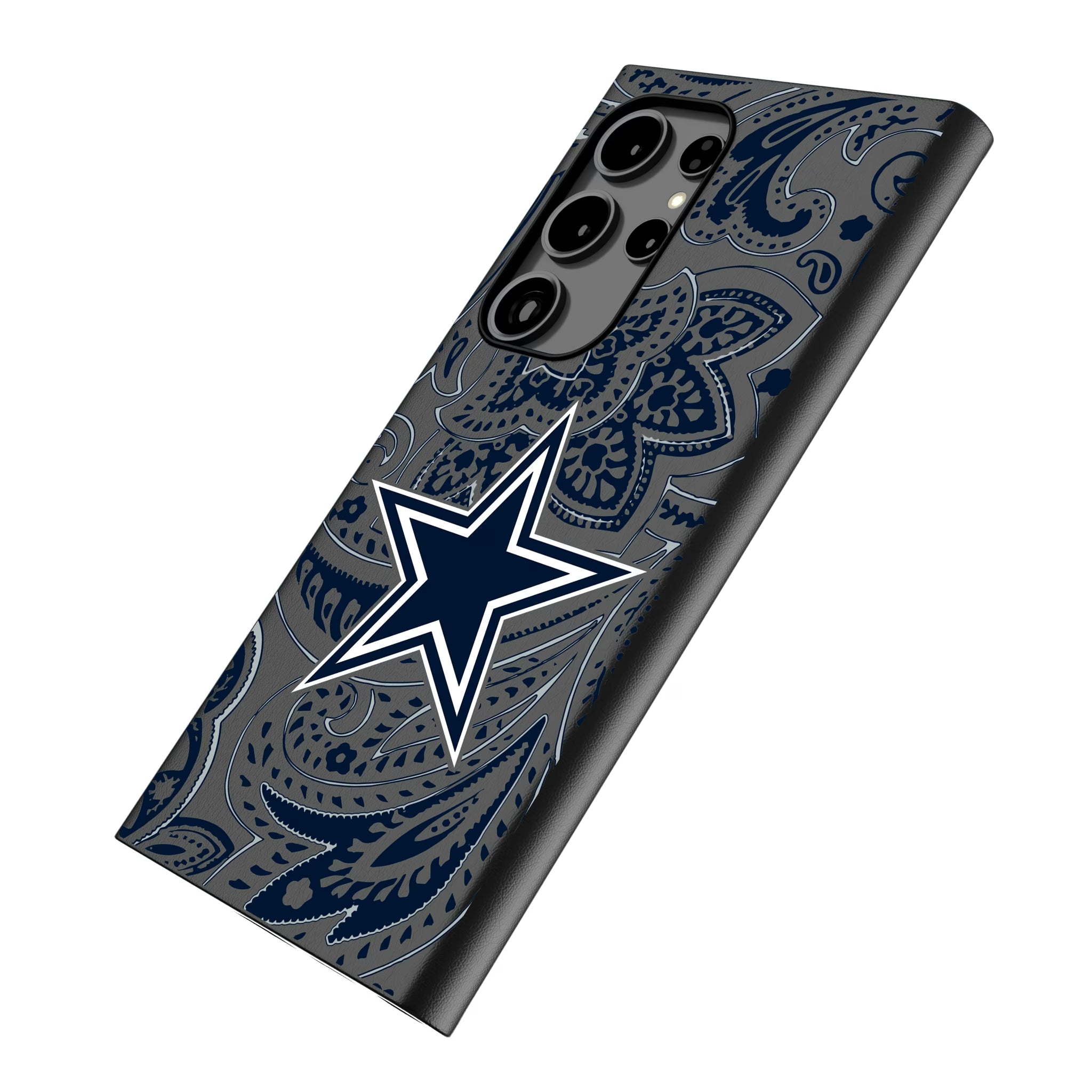 Dallas Cowboys Paisley Galaxy MagSafe Compatible Phone Case for Samsung Galaxy - Isometric View