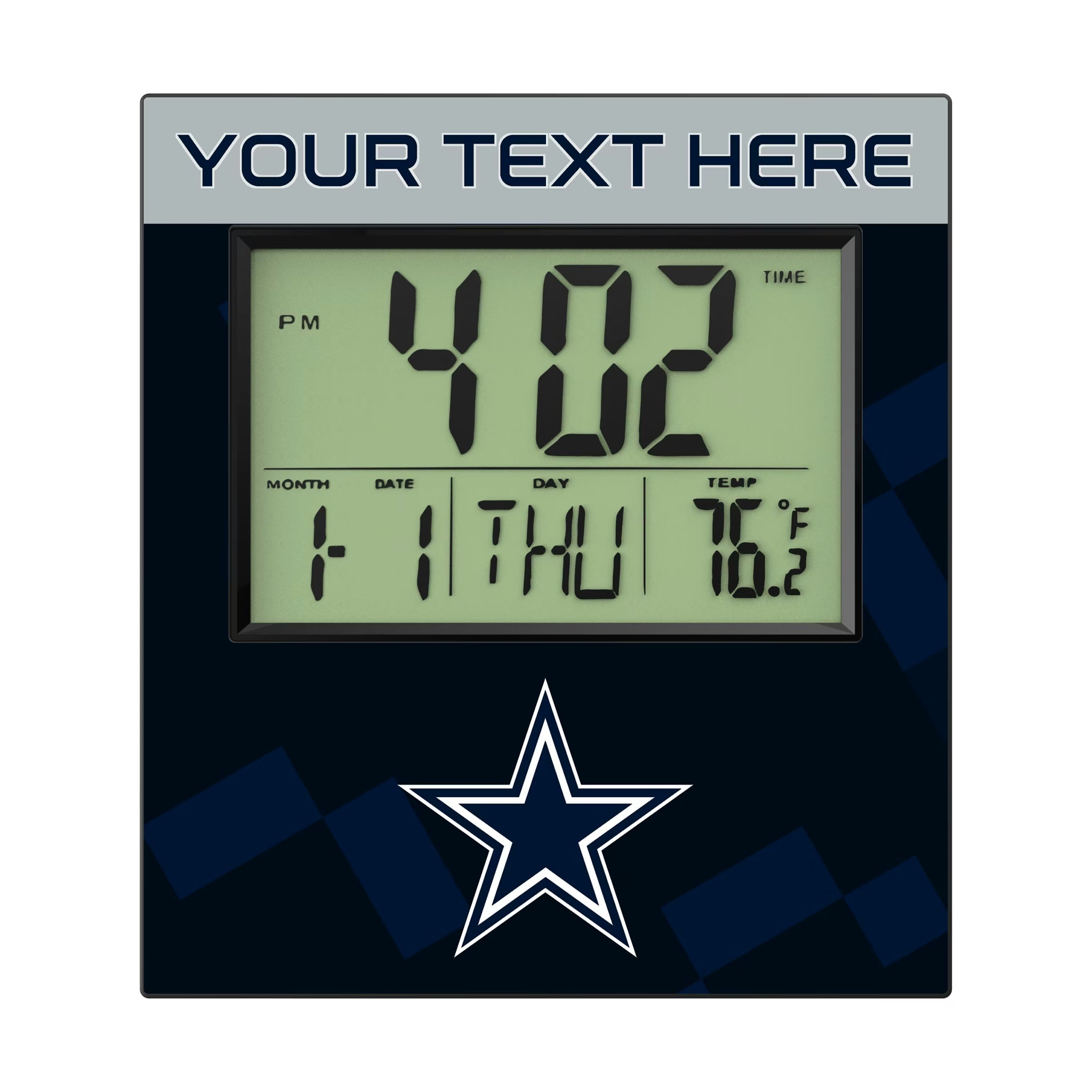 Dallas Cowboys Personalized Color Block Wall Clock