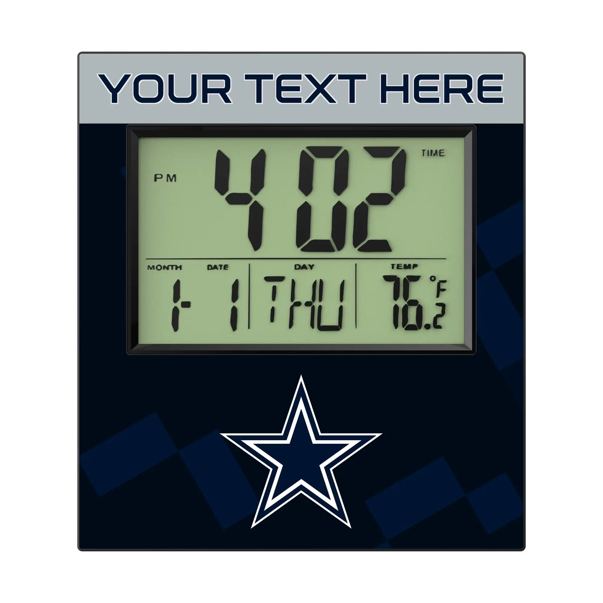Dallas Cowboys Personalized Color Block Wall Clock