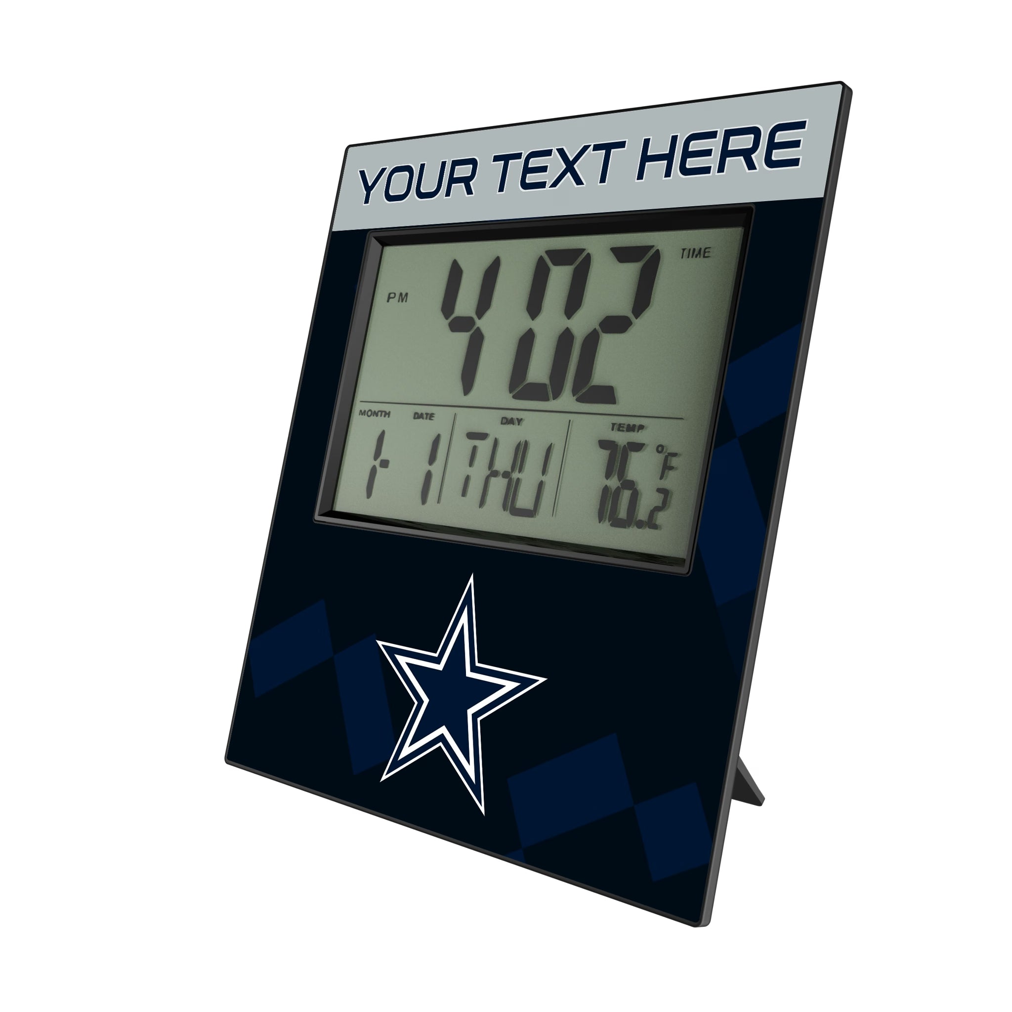 Dallas Cowboys Personalized Color Block Wall Clock