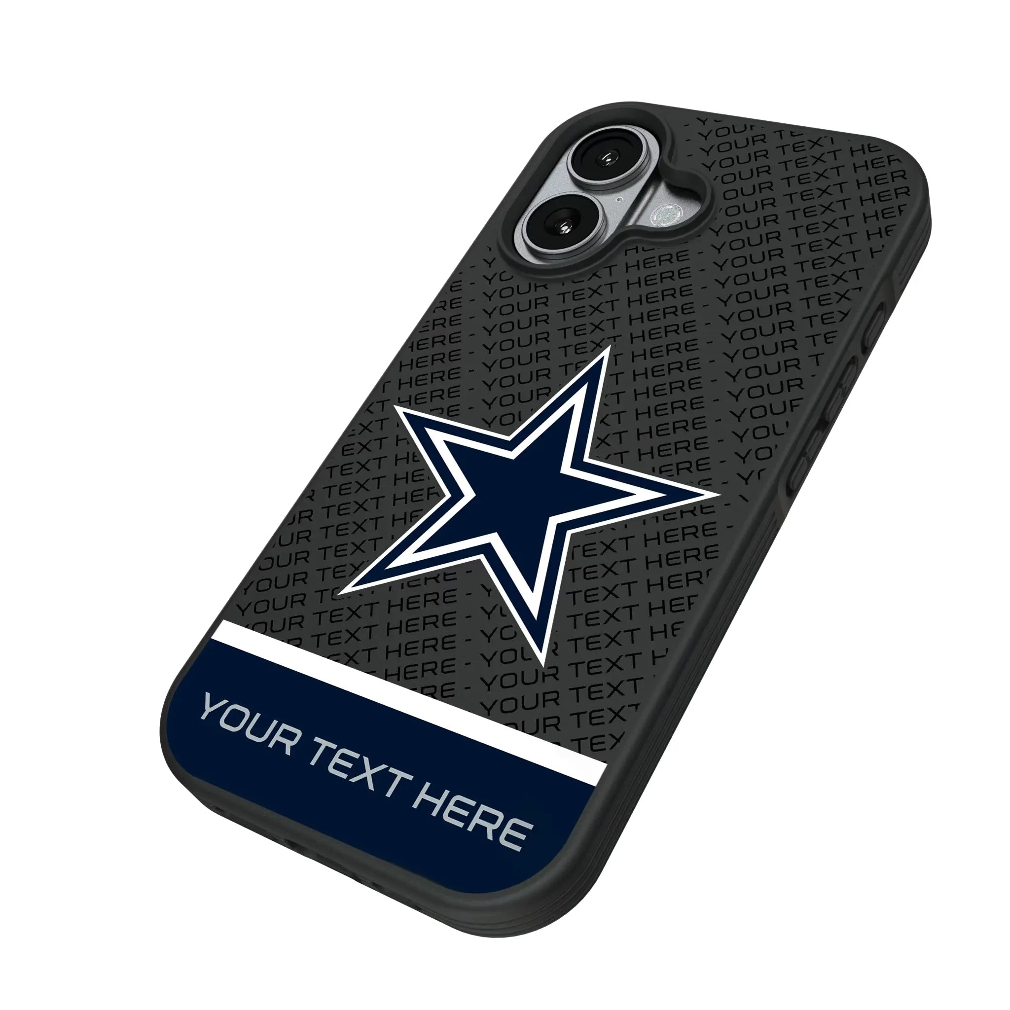 Dallas Cowboys Personalized EndZone Plus iPhone Bump Phone Case for Apple iPhone - Isometric View#Device_iPhone 17