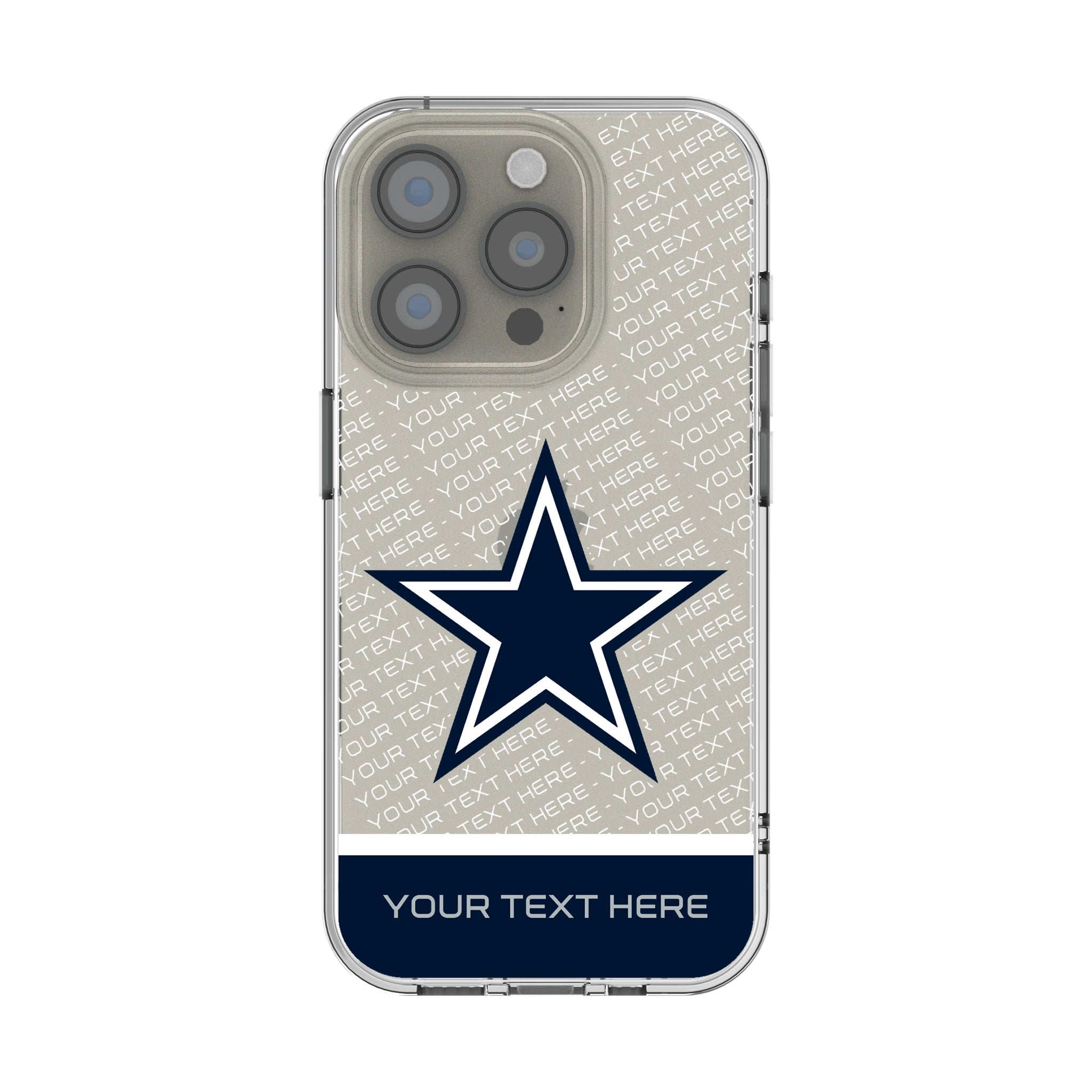 Dallas Cowboys Personalized EndZone Plus iPhone Clear Phone Case for Apple iPhone
