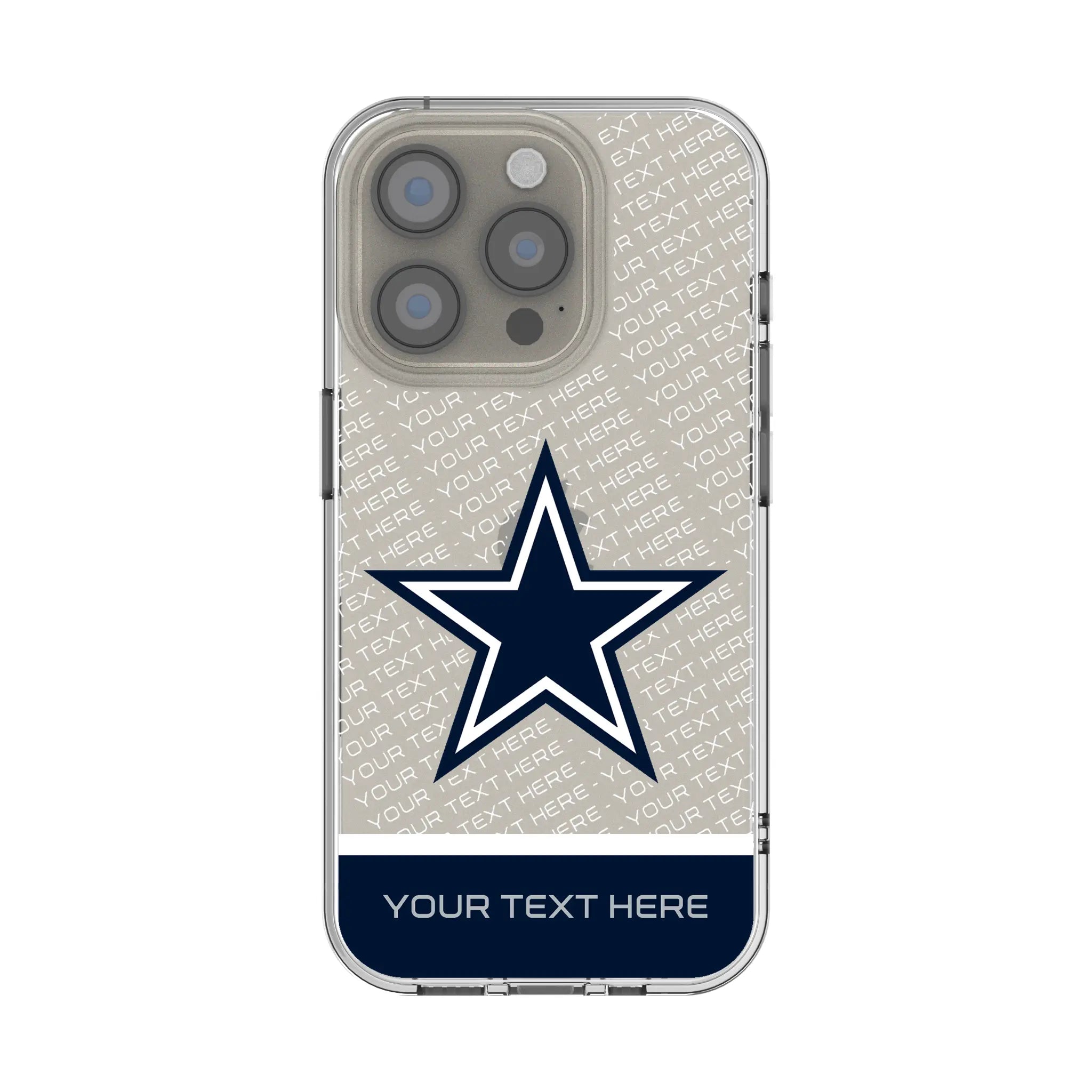 Dallas Cowboys Personalized EndZone Plus iPhone Clear Phone Case for Apple iPhone
