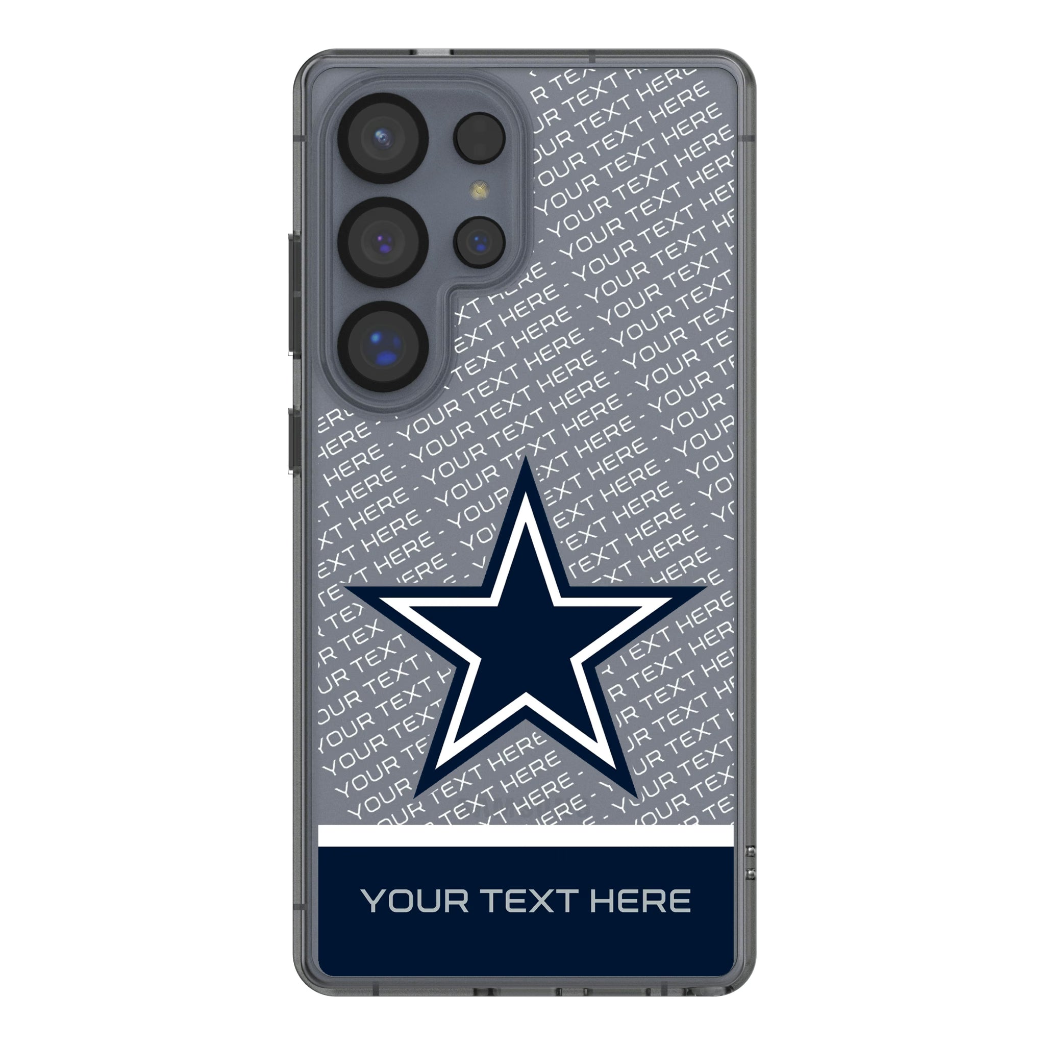 Dallas Cowboys Personalized EndZone Plus Galaxy Clear Phone Case for Samsung Galaxy