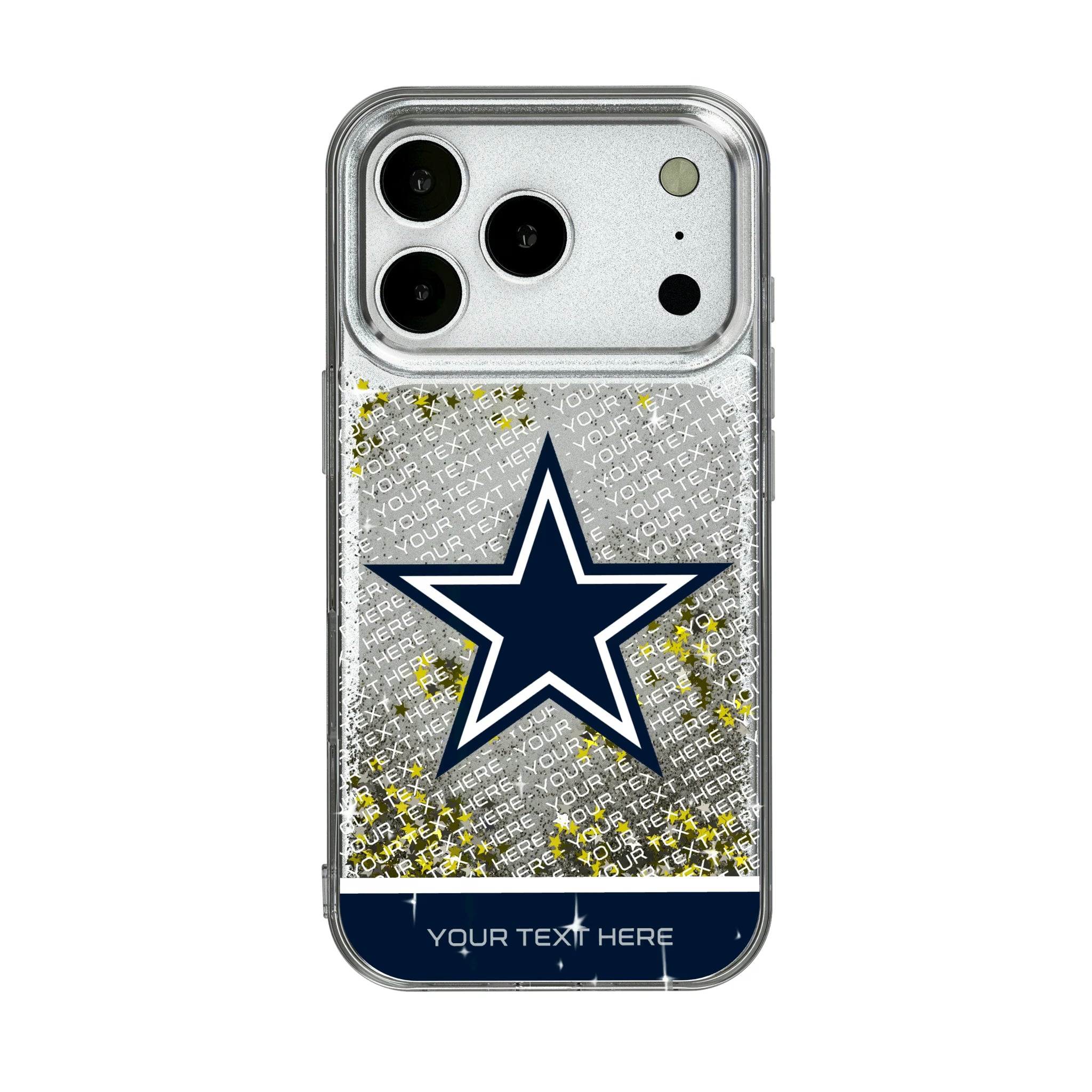 Dallas Cowboys Personalized EndZone Plus iPhone Glitter Phone Case for Apple iPhone