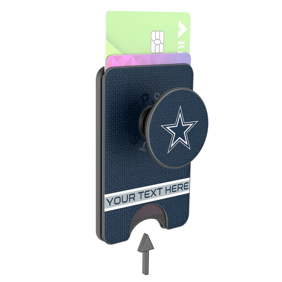 Dallas Cowboys Personalized Endzone Solid Popsockets Wallet Magnetic - Detail