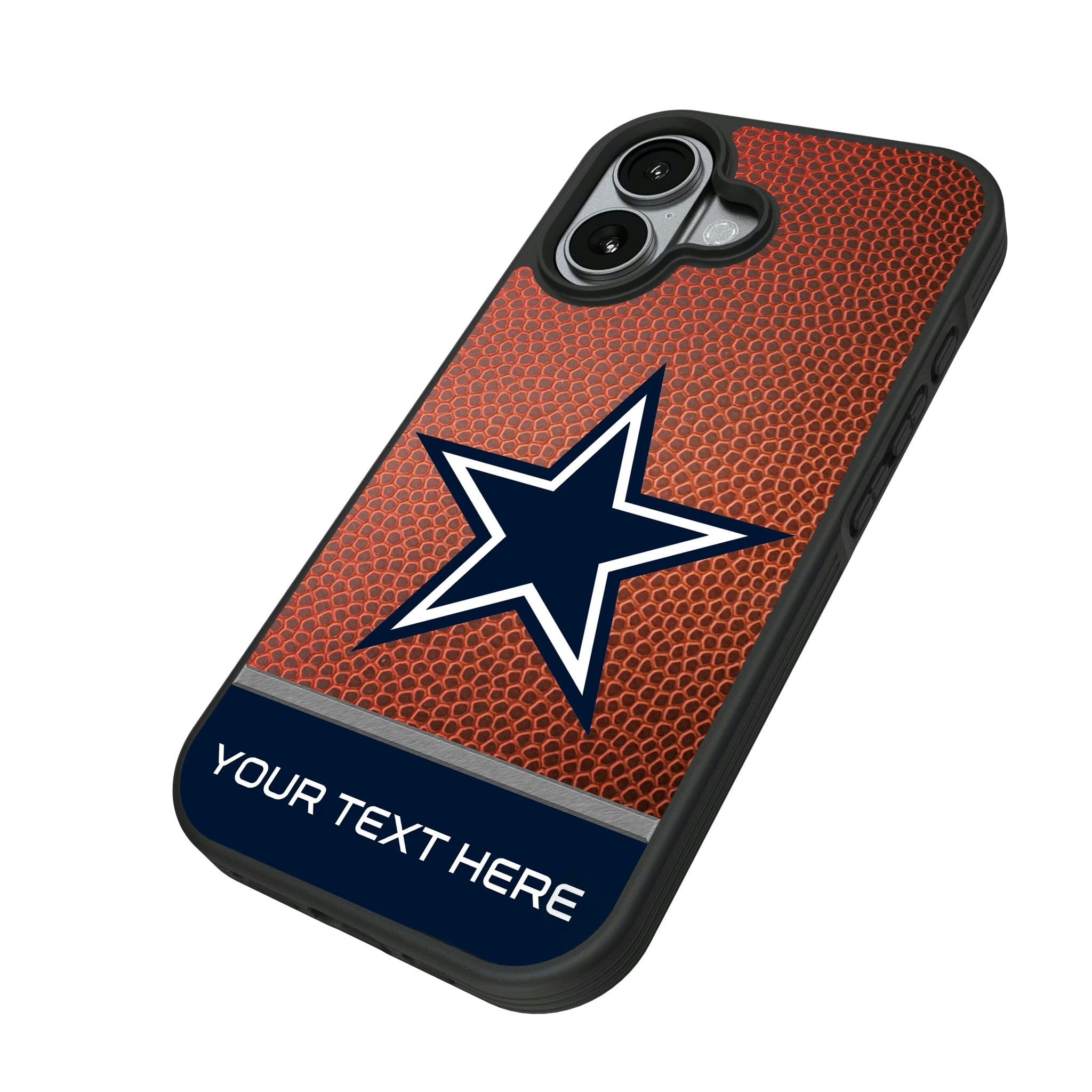 Dallas Cowboys Personalized Football iPhone Bump Phone Case for Apple iPhone - Isometric View#Device_iPhone 17