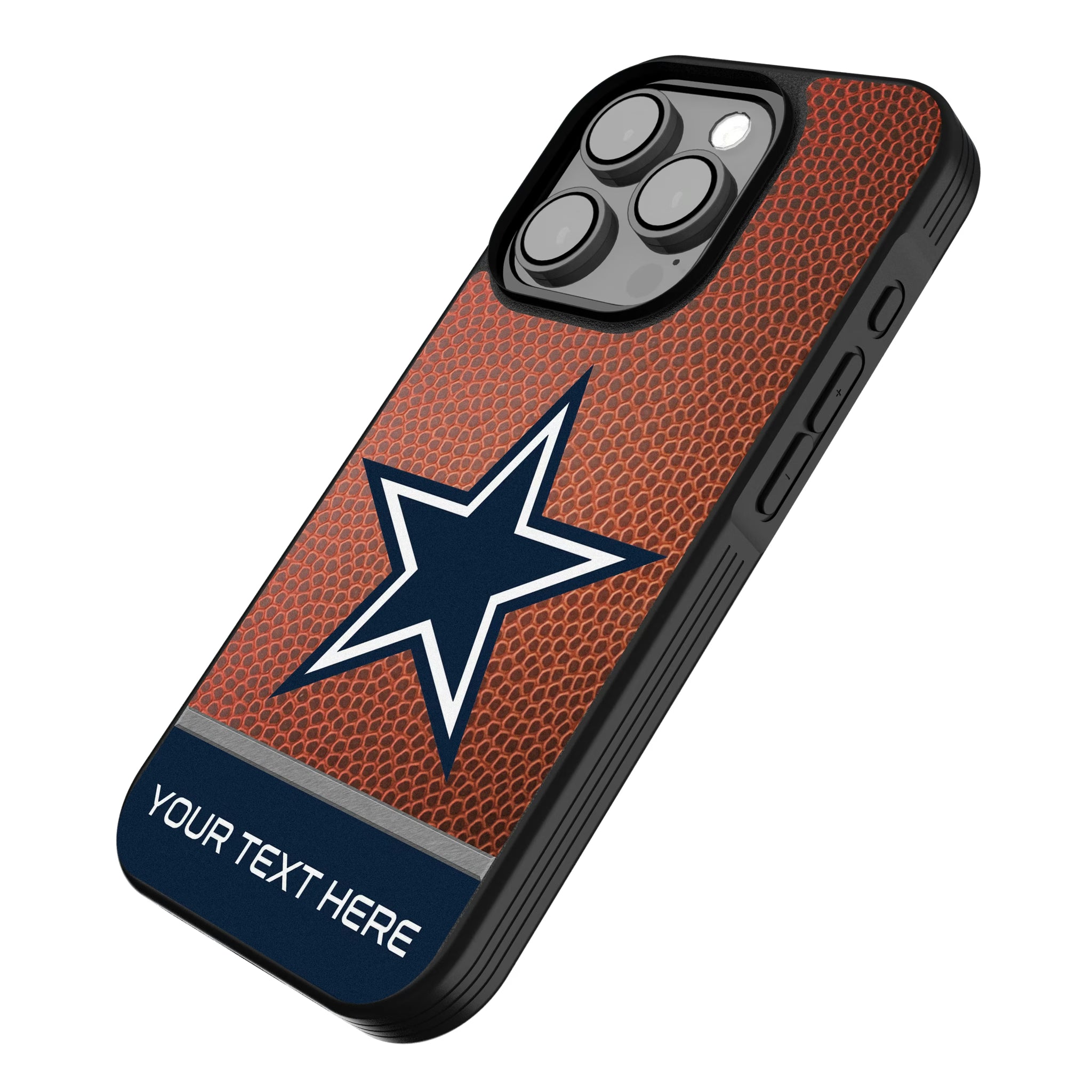 Dallas Cowboys Personalized Football iPhone Bump Phone Case for Apple iPhone - Isometric View