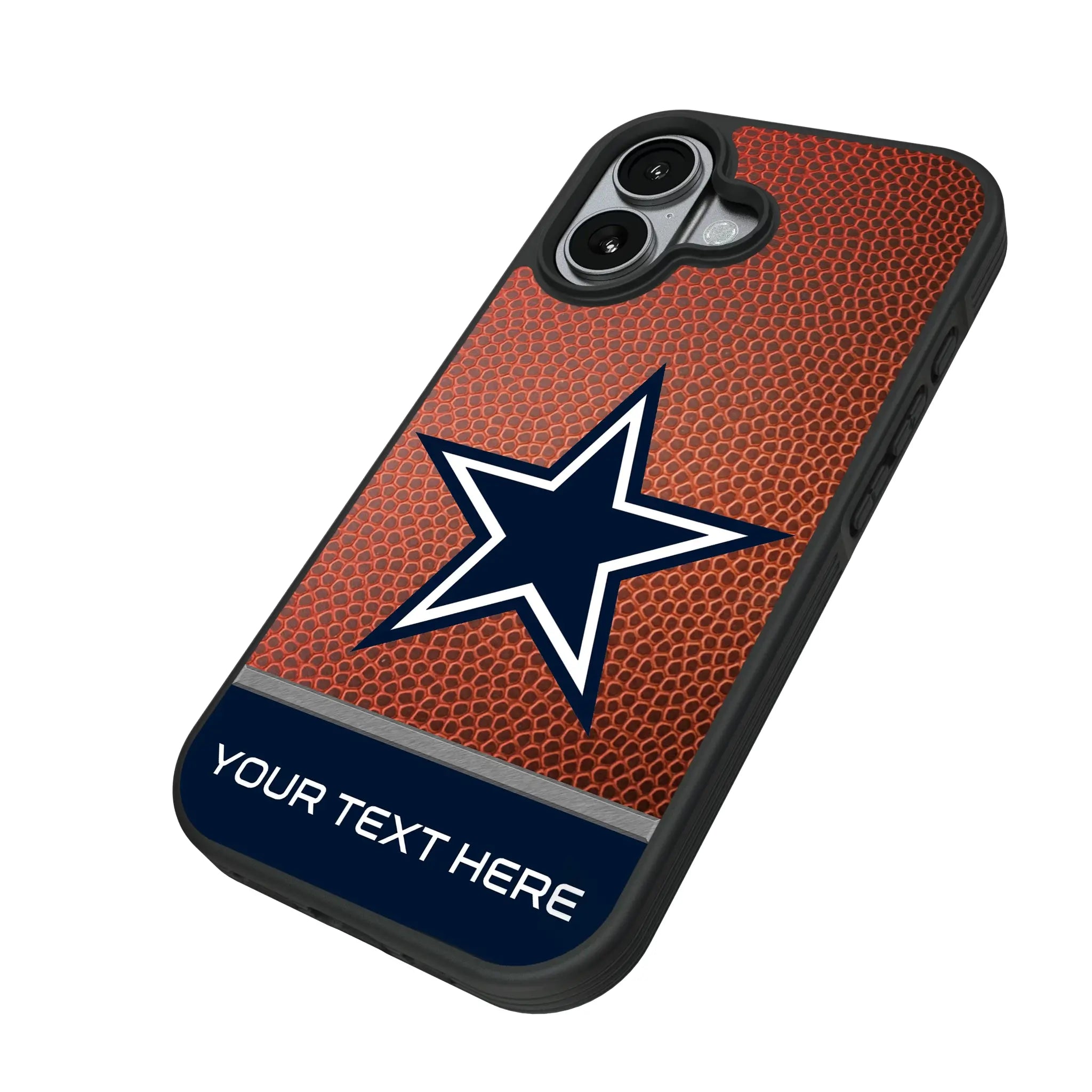 Dallas Cowboys Personalized Football iPhone Bump Phone Case for Apple iPhone - Isometric View#Device_iPhone 17
