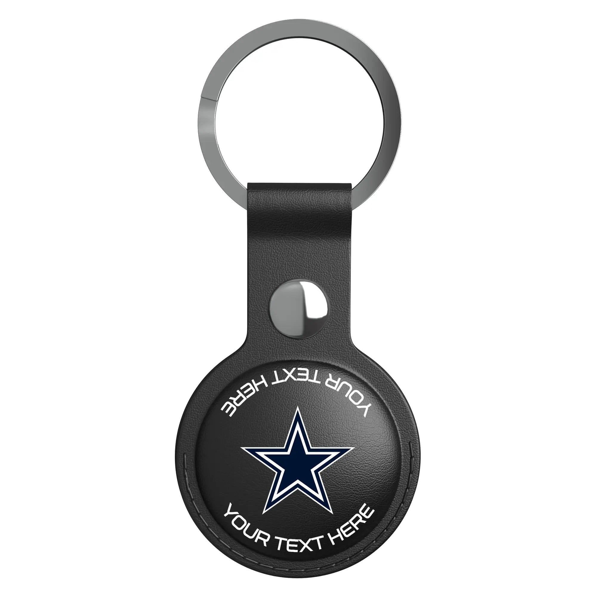 Dallas Cowboys Personalized Insignia AirTag Black Airtag Holder
