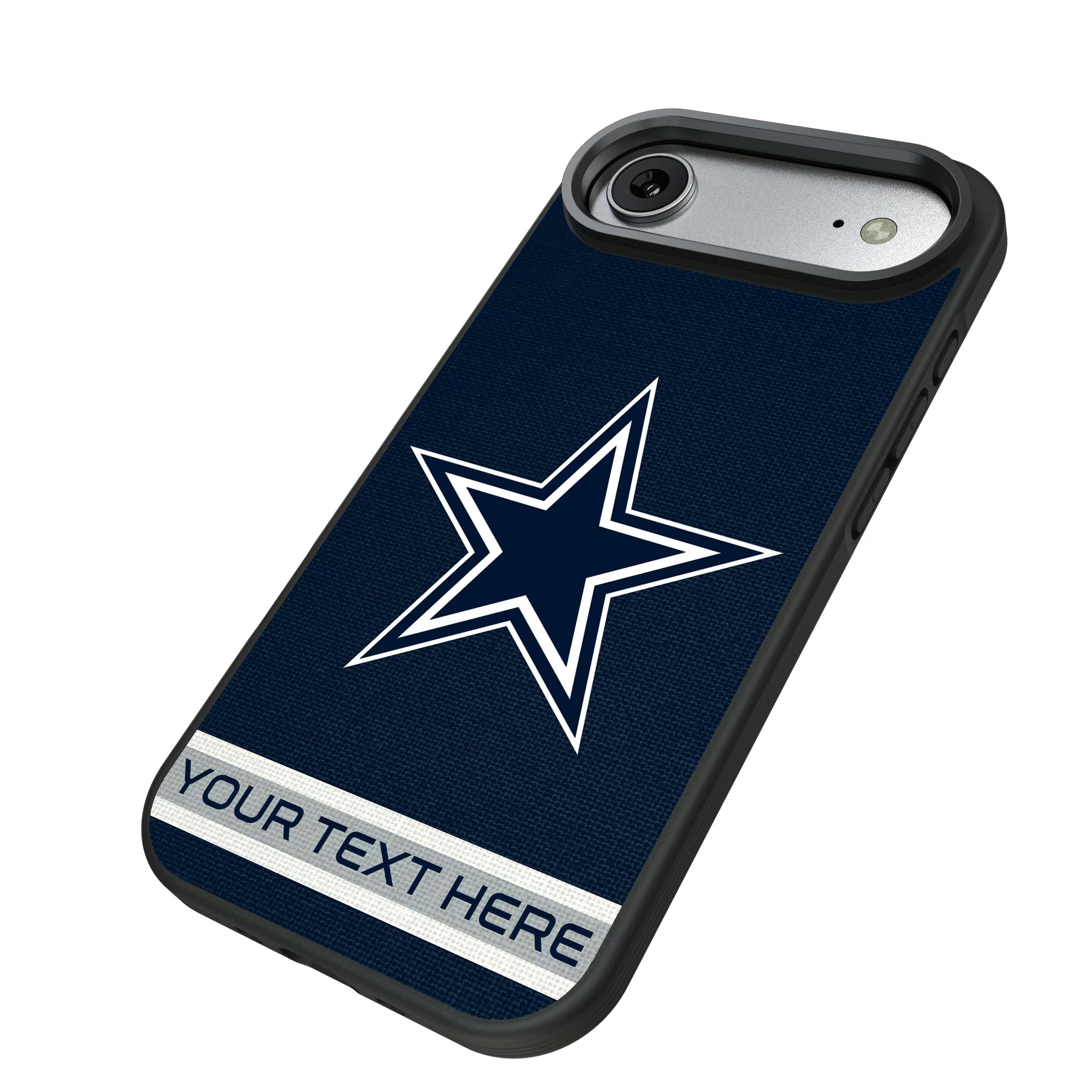 Dallas Cowboys Personalized Stripe iPhone Bump Phone Case for Apple iPhone - Isometric View#Device_iPhone Air