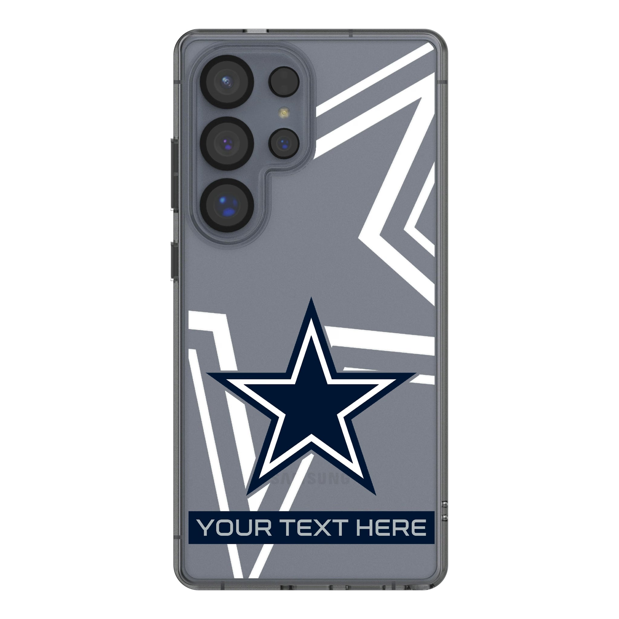 Dallas Cowboys Personalized Tilt Galaxy Clear Phone Case for Samsung Galaxy