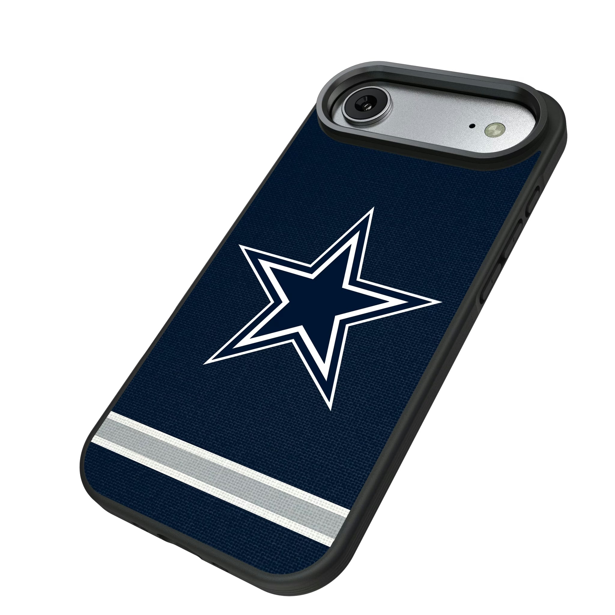 Dallas Cowboys Stripe iPhone Bump Phone Case for Apple iPhone - Isometric View#Device_iPhone Air