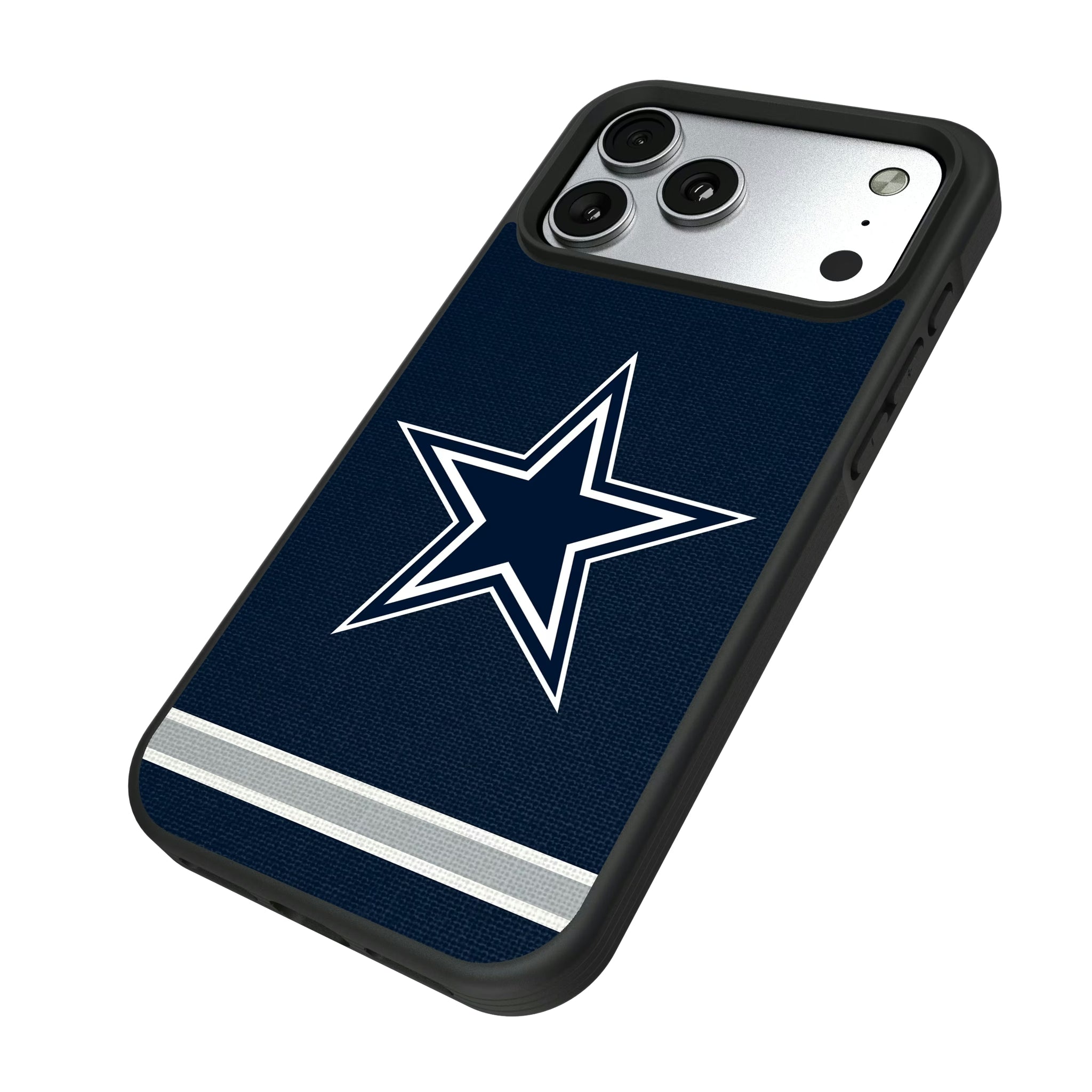 Dallas Cowboys Stripe iPhone Bump Phone Case for Apple iPhone - Isometric View#Device_iPhone 17 Pro Max