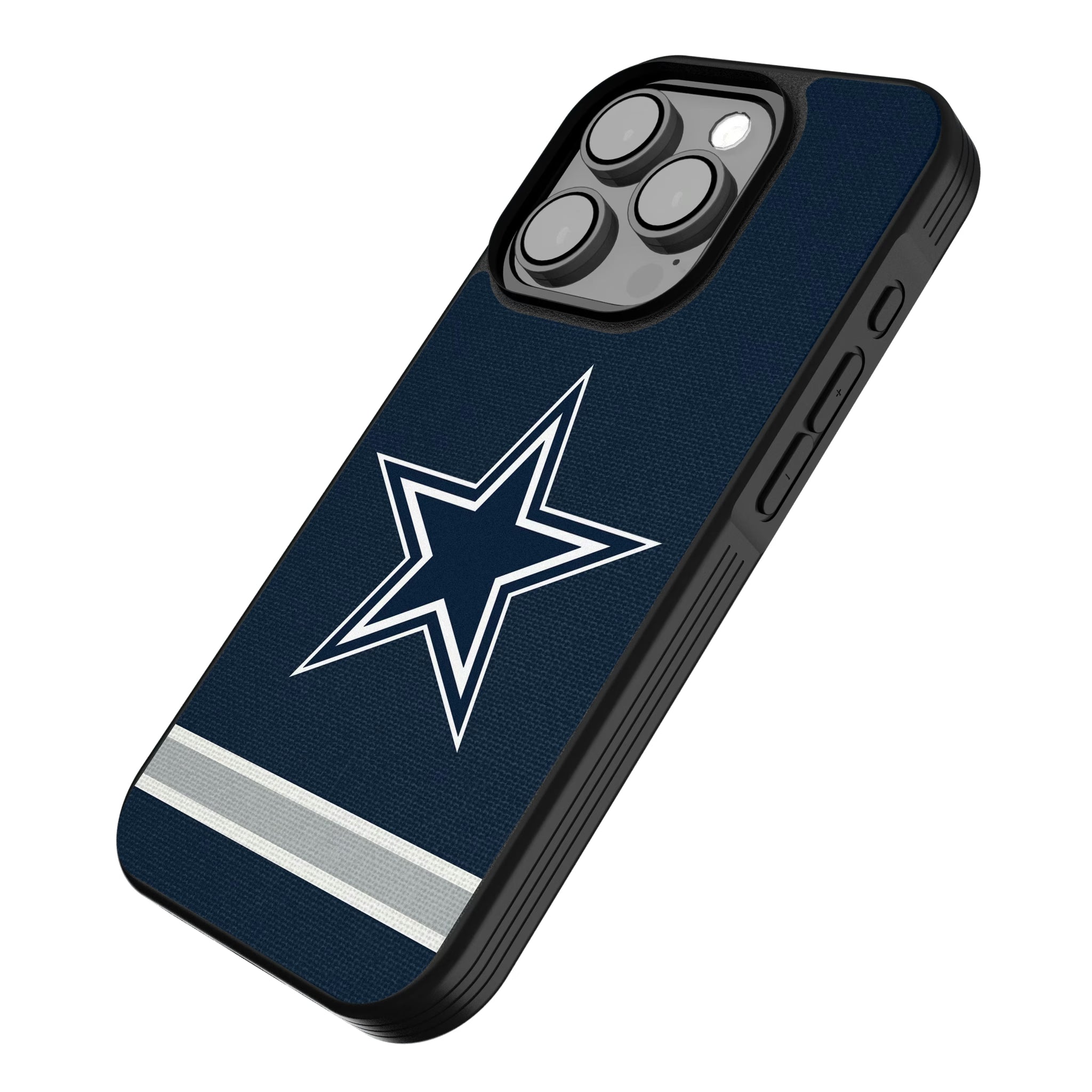 Dallas Cowboys Stripe iPhone Bump Phone Case for Apple iPhone - Isometric View