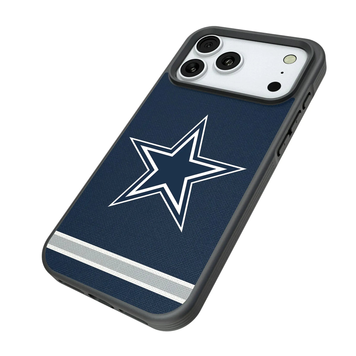 Dallas Cowboys Stripe iPhone Bump Phone Case for Apple iPhone - Isometric View#Device_iPhone 18 Pro Max