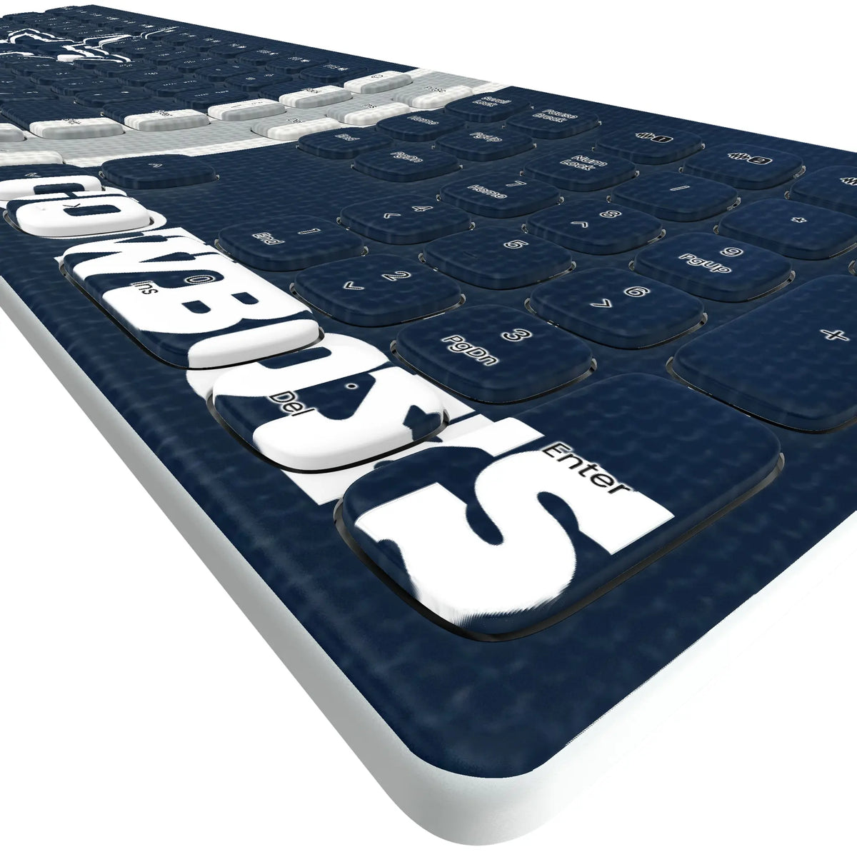 Dallas Cowboys Stripe KKB605 Curved Wireless Keyboard - Detail