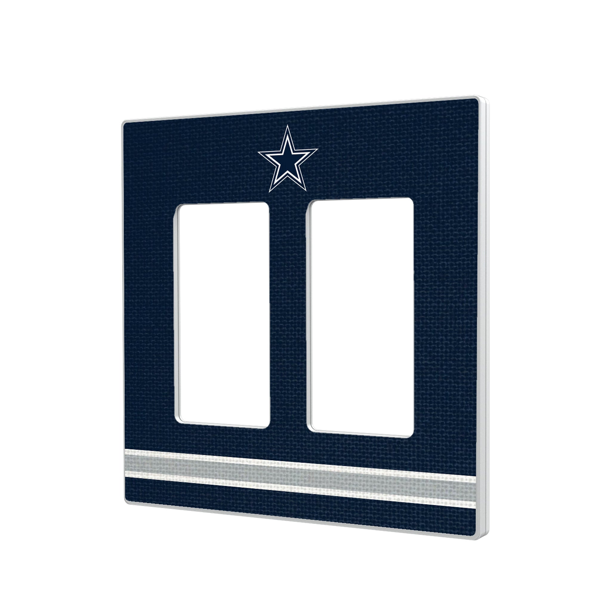 Dallas Cowboys Stripe Hidden-Screw Light Switch Plate#Style_Double Rocker