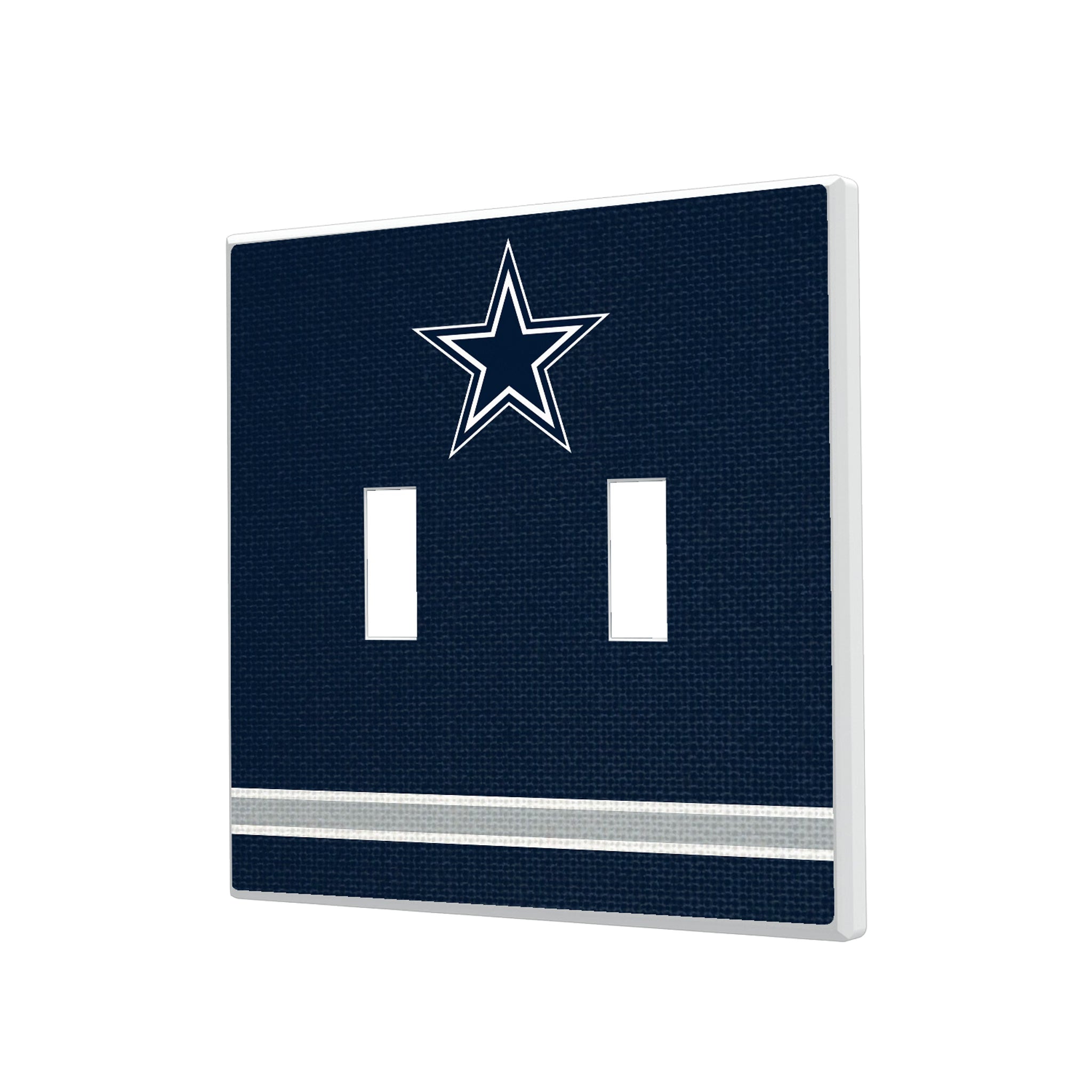Dallas Cowboys Stripe Hidden-Screw Light Switch Plate#Style_Double Toggle
