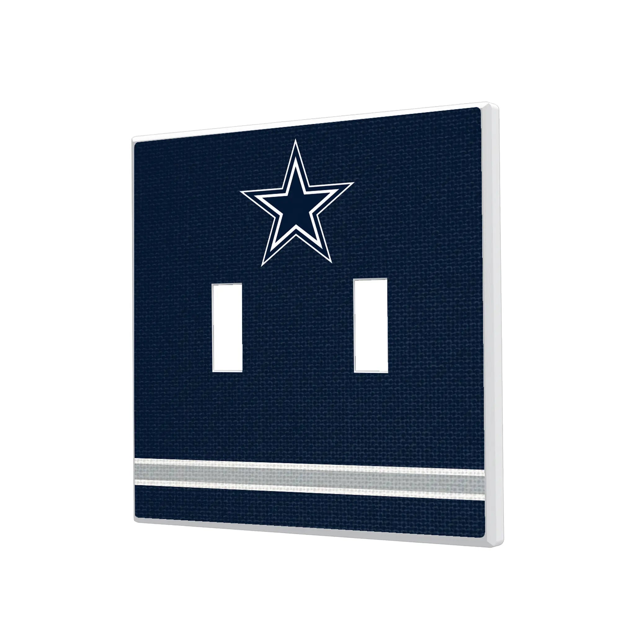 Dallas Cowboys Stripe Hidden-Screw Light Switch Plate#Style_Double Toggle