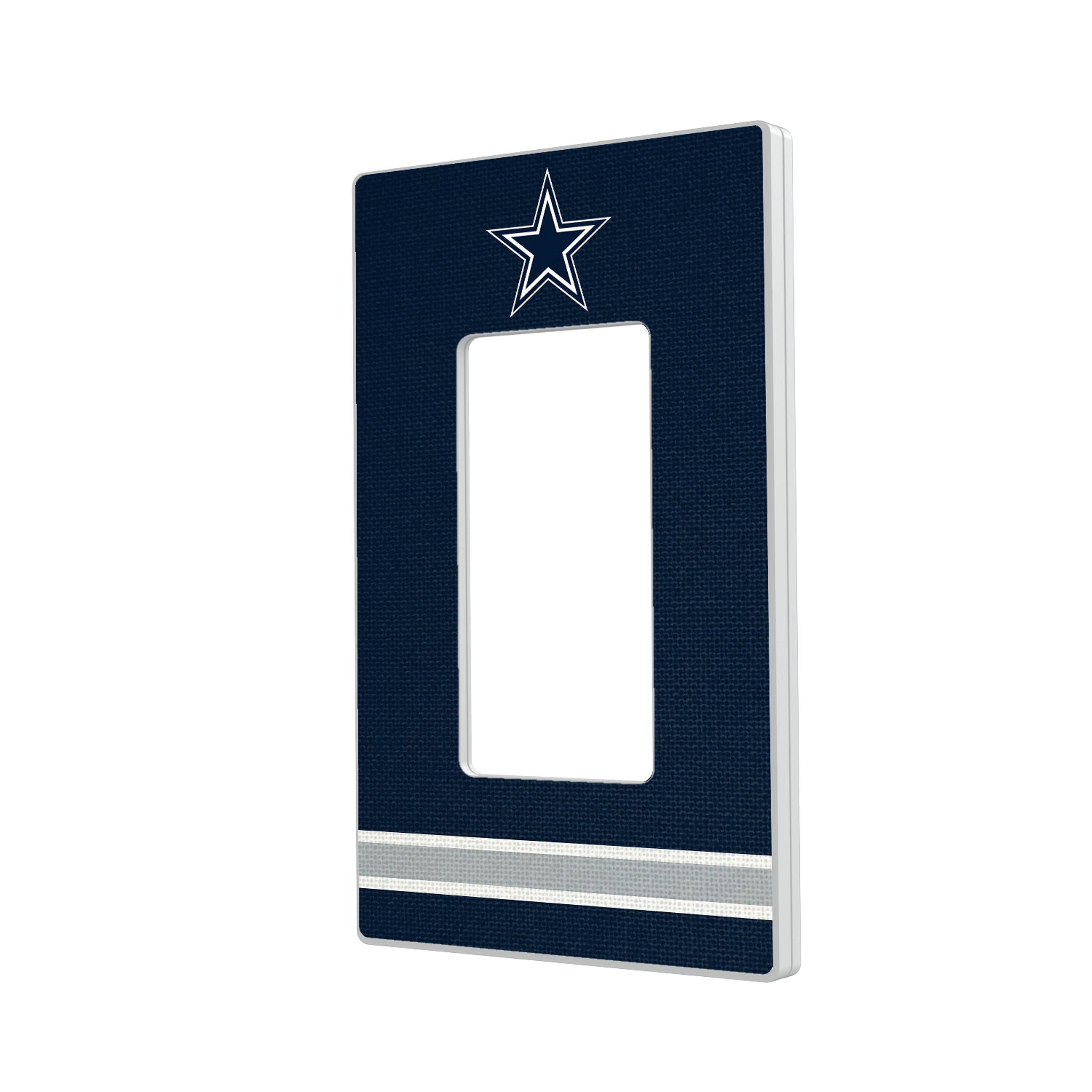 Dallas Cowboys Stripe Hidden-Screw Light Switch Plate#Style_Single Rocker