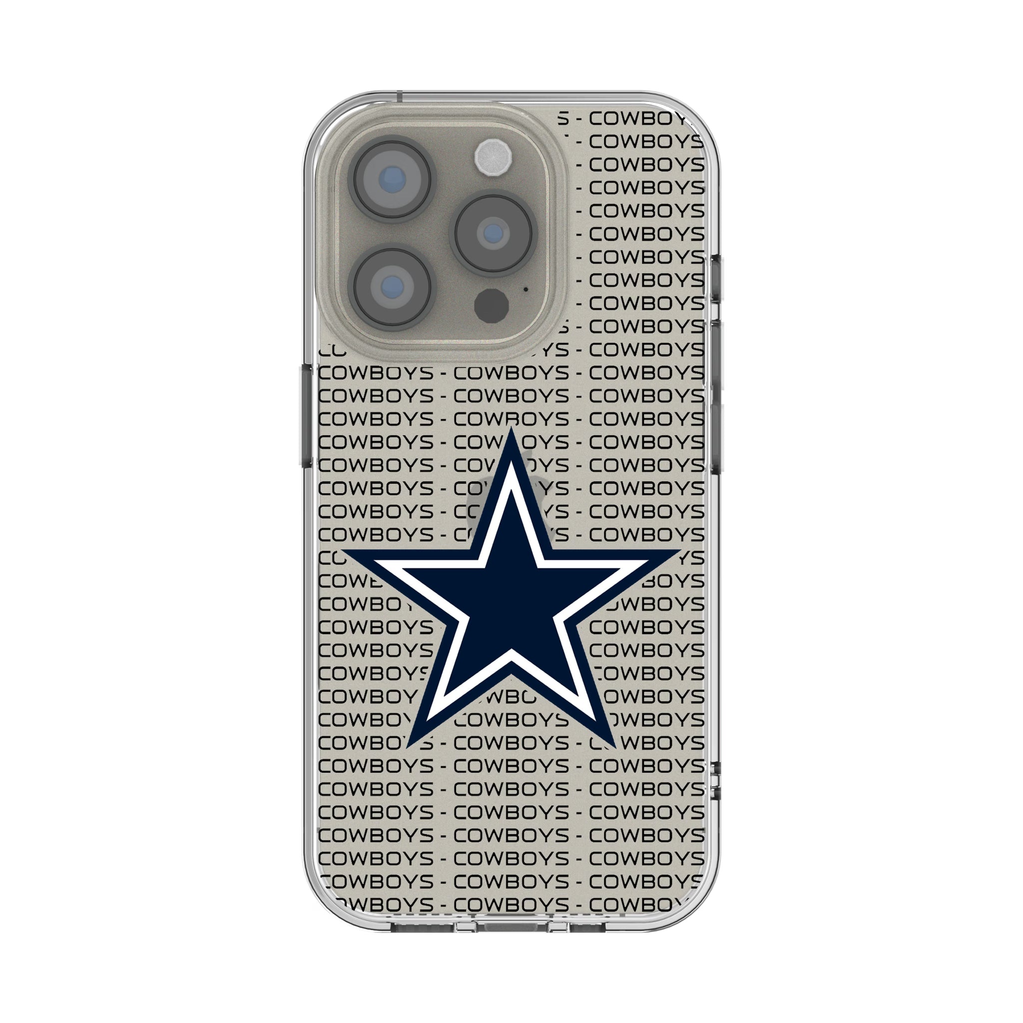 Dallas Cowboys Text Backdrop iPhone Clear Phone Case for Apple iPhone