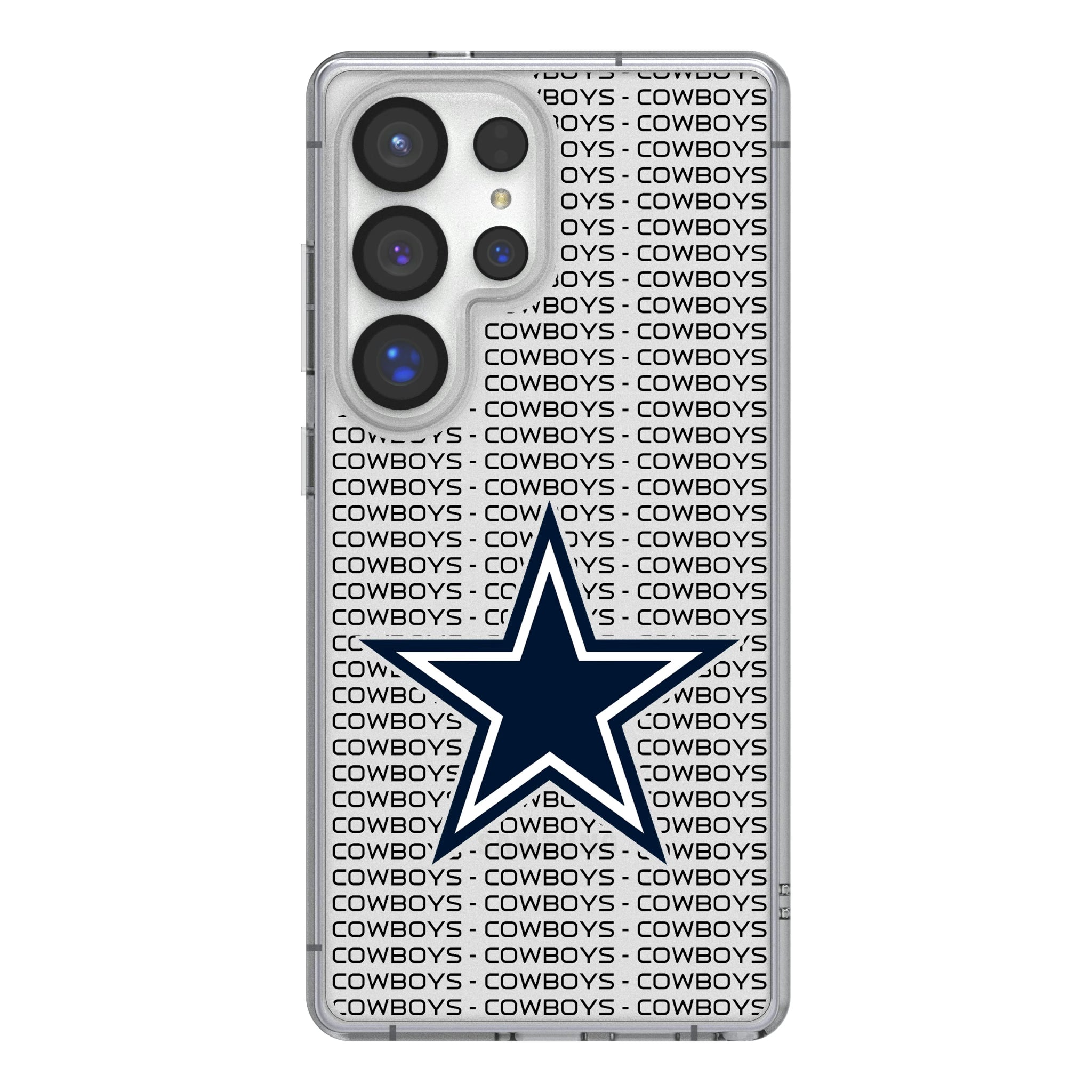 Dallas Cowboys Text Backdrop Galaxy Clear Phone Case for Samsung Galaxy